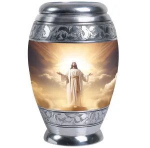 Jesus Christ Cross Commemorative Cremation Urn For Ashes
