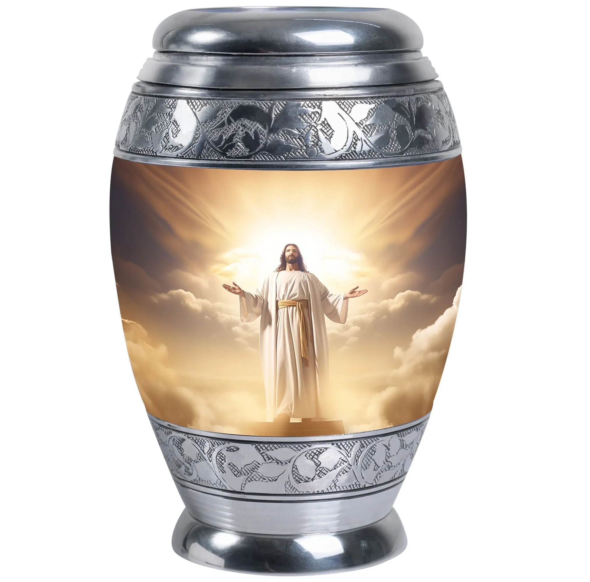 Jesus Christ Cross Commemorative Cremation Urn For Ashes