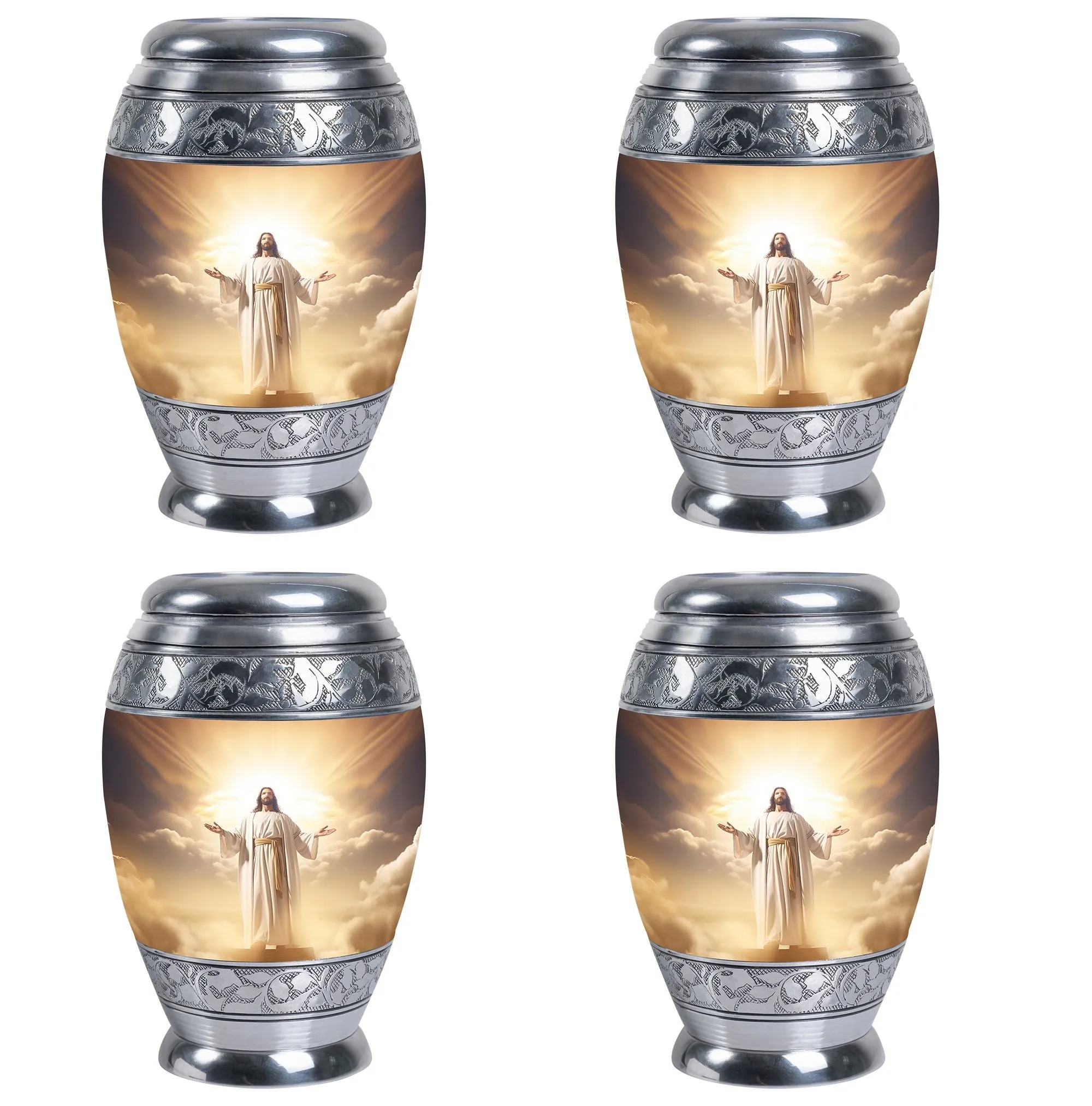 Jesus Christ Cross Commemorative Cremation Urn For Ashes