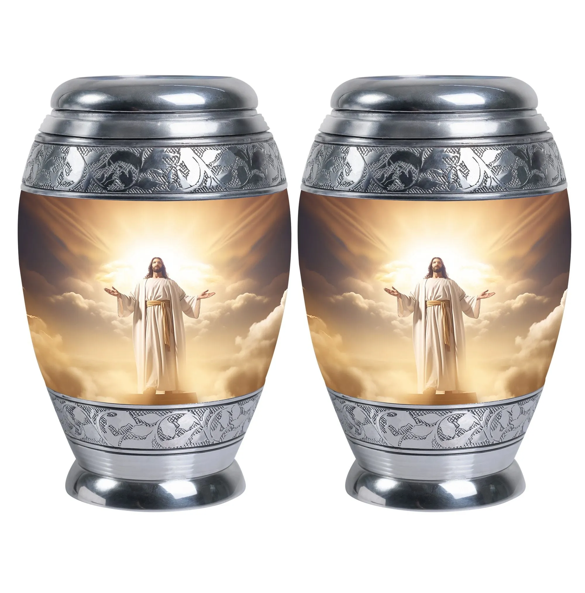 Jesus Christ Cross Commemorative Cremation Urn For Ashes