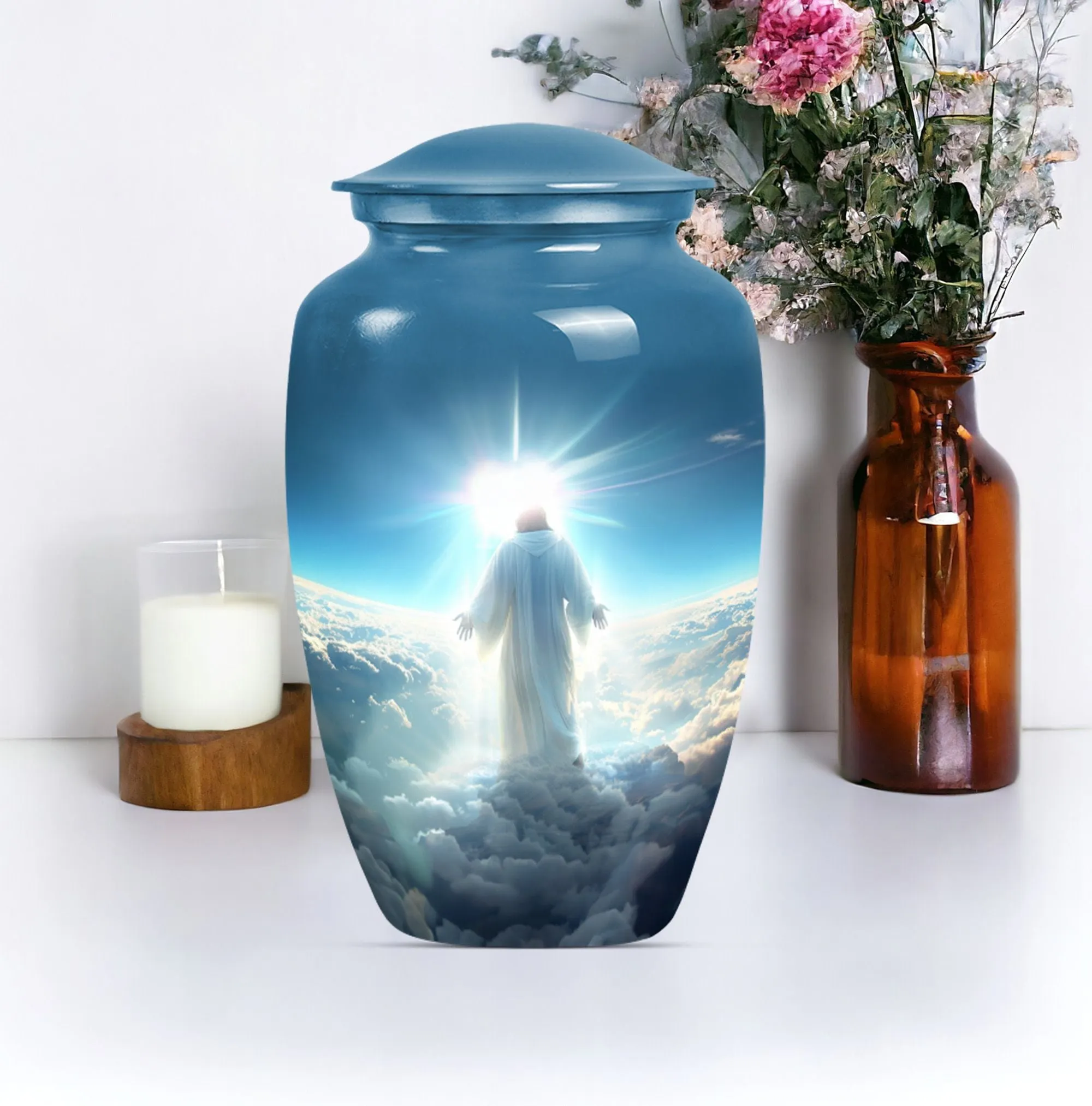 Jesus Memorial Urn - A Treasured Comfort for Loved Ones' Ashes