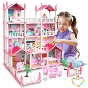 JoyStone WWBS-14J Play Dollhouse with Doll Toy Figures