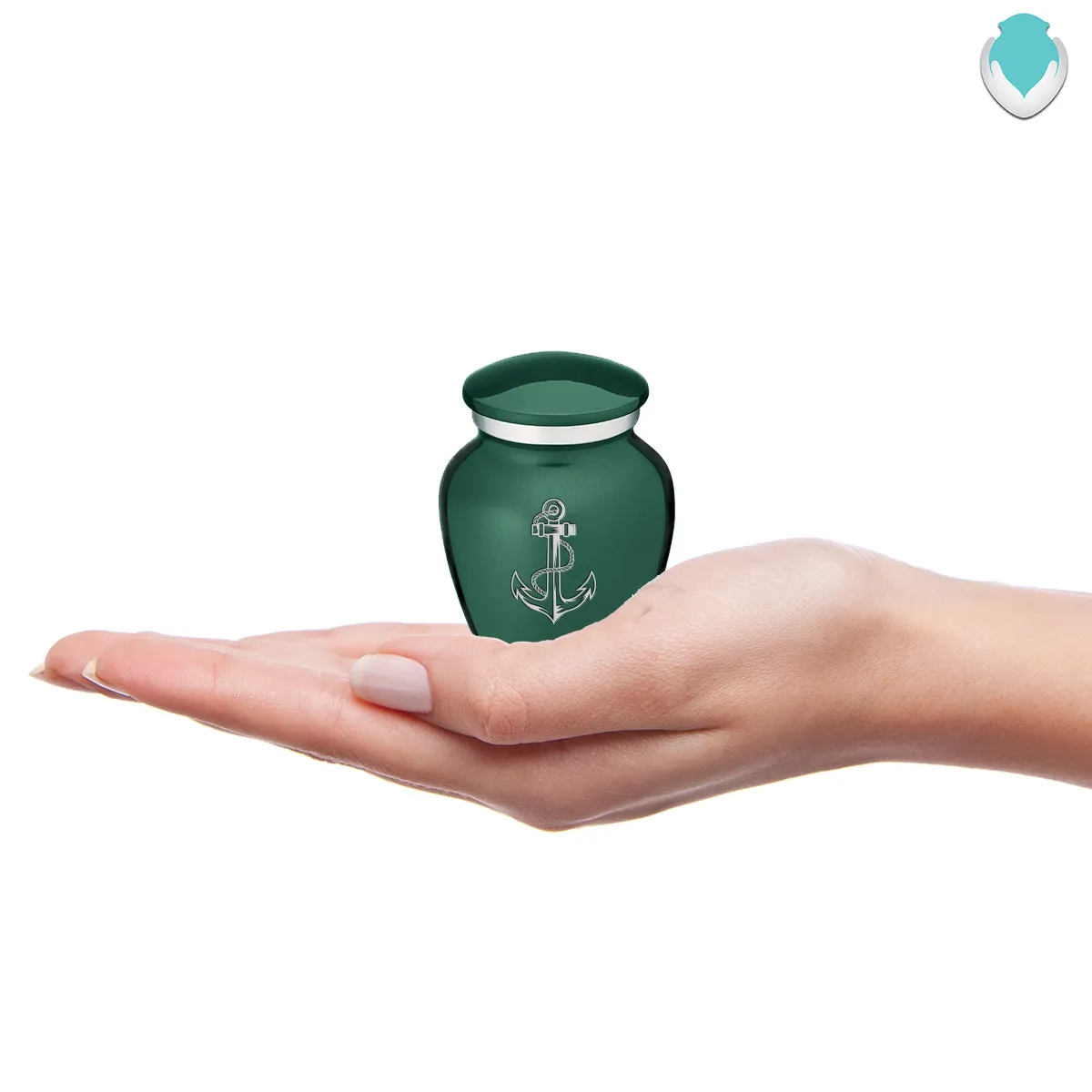 Keepsake Embrace Green Anchor Cremation Urn