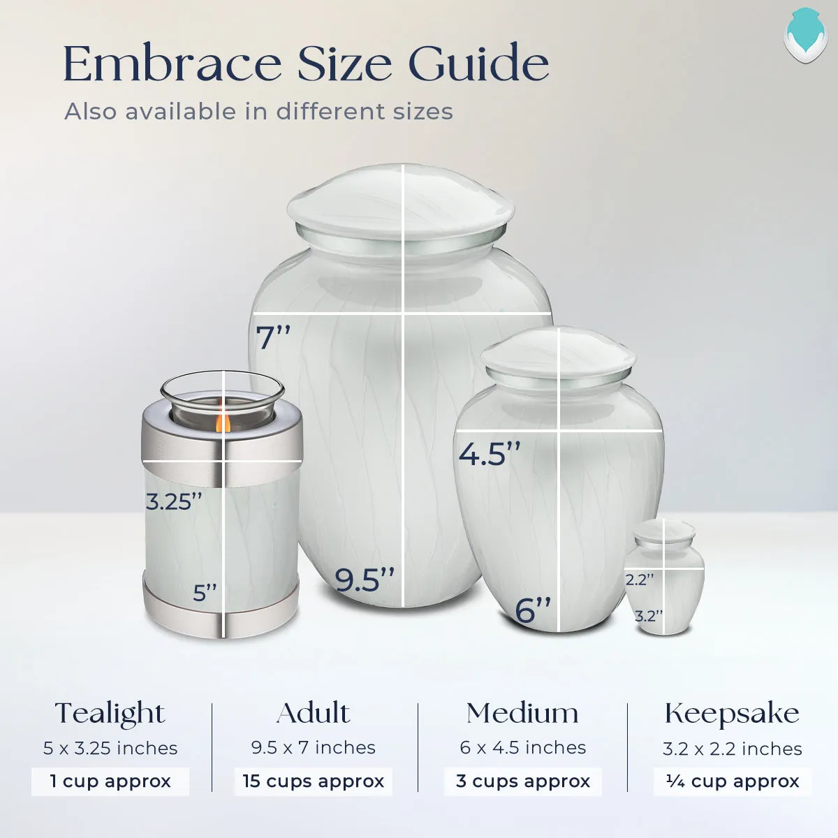 Keepsake Embrace Pearl White Tree of Life Cremation Urn