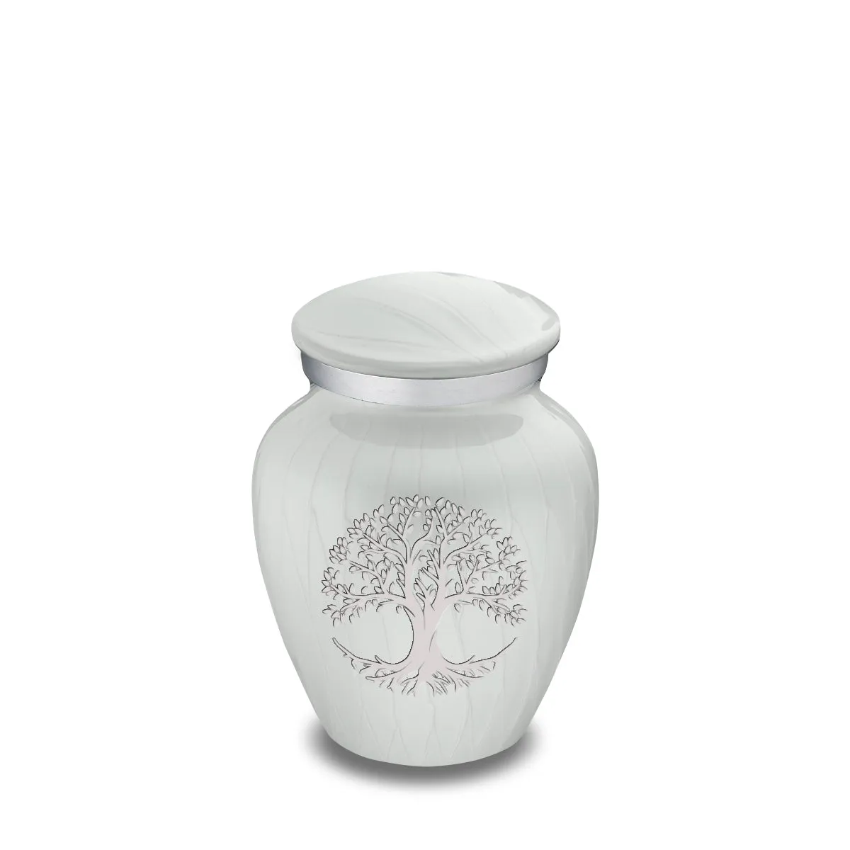 Keepsake Embrace Pearl White Tree of Life Cremation Urn