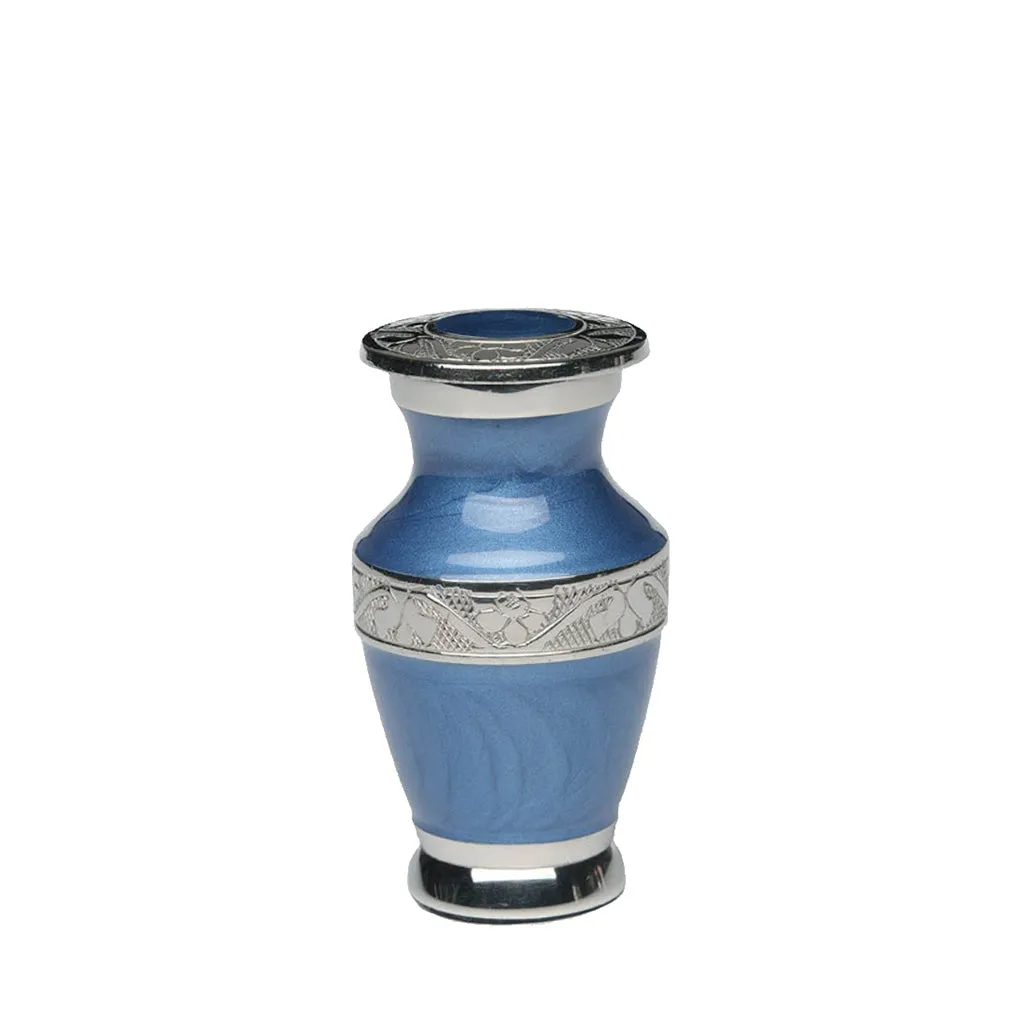 KEEPSAKE - Nickel Plated Brass urn -BAI- Enamel