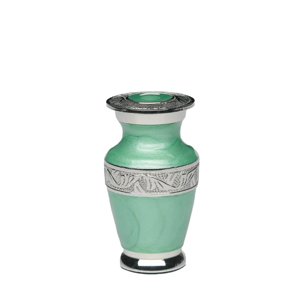 KEEPSAKE - Nickel Plated Brass urn -BAI- Enamel