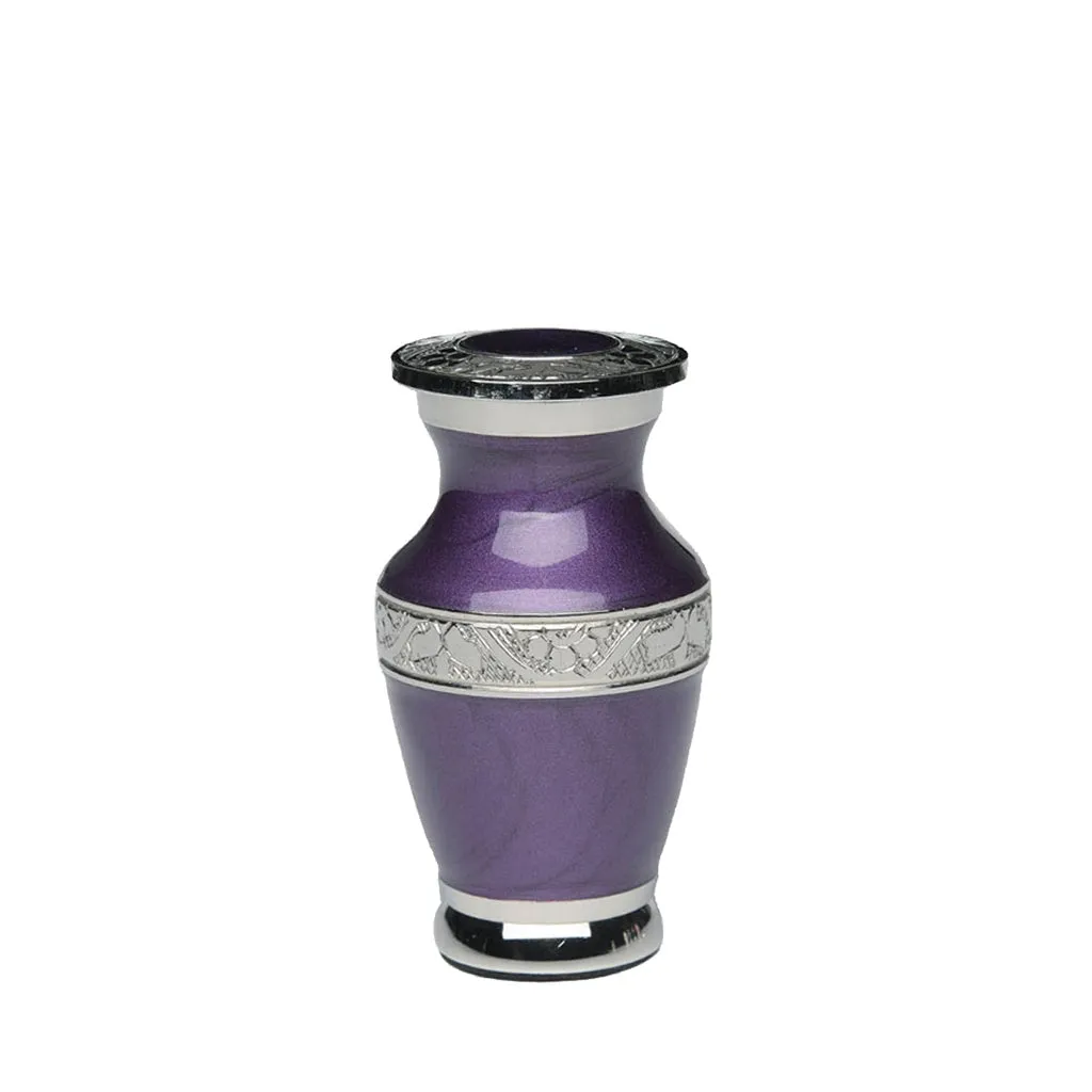 KEEPSAKE - Nickel Plated Brass urn -BAI- Enamel