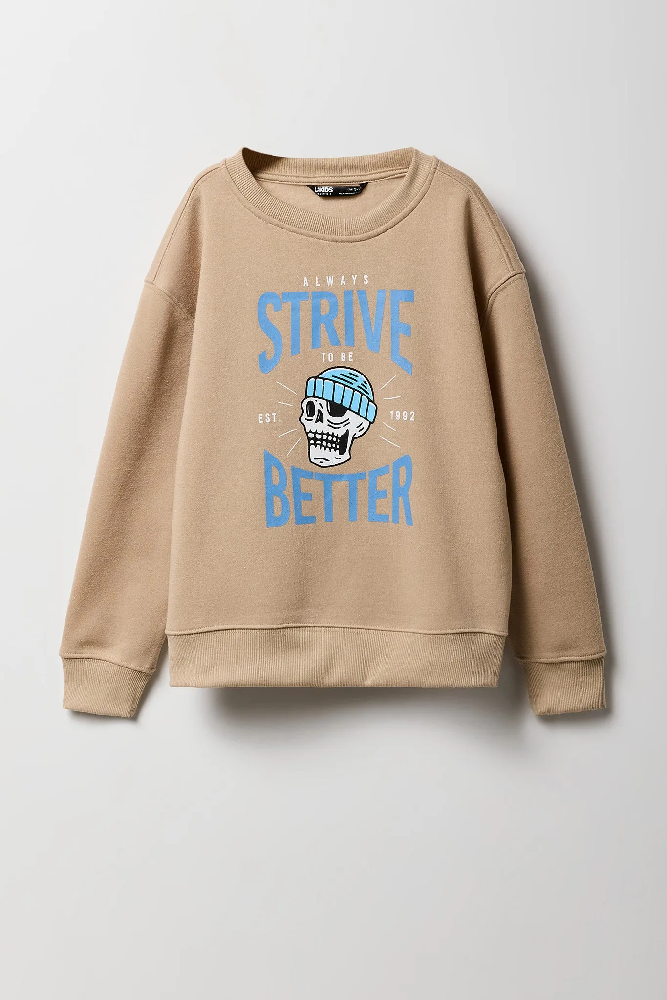 Kids Embroidered Graphic Fleece Sweatshirt