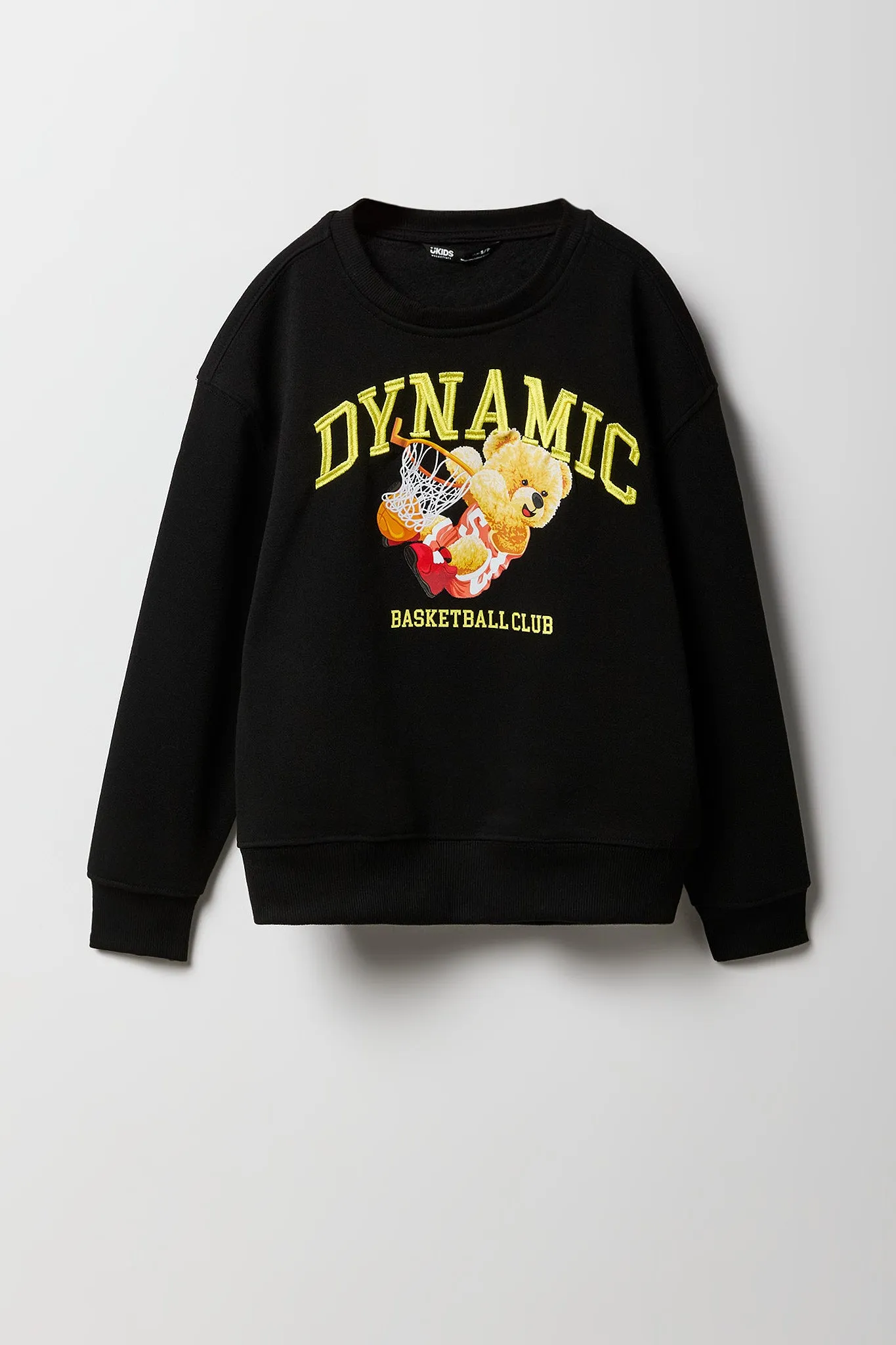 Kids Embroidered Graphic Fleece Sweatshirt