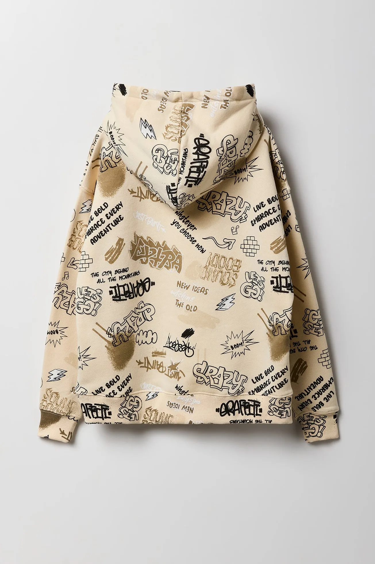 Kids Graffiti Skate Print Fleece Hoodie