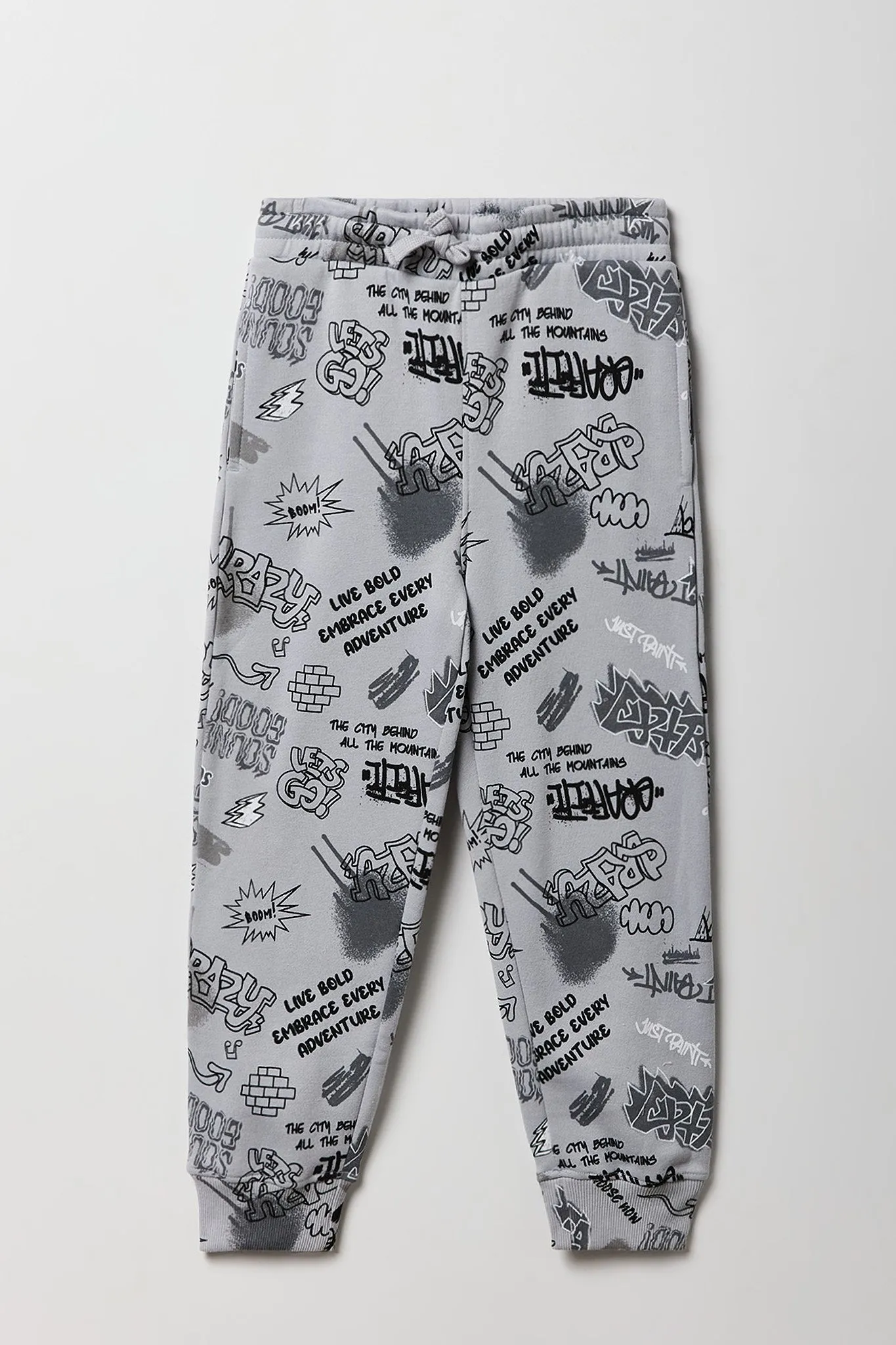 Kids Graffiti Skate Print Fleece Jogger