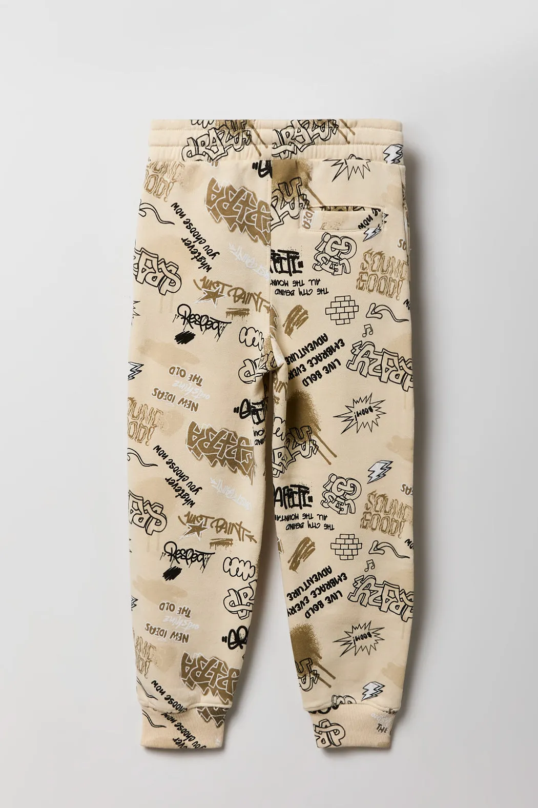 Kids Graffiti Skate Print Fleece Jogger