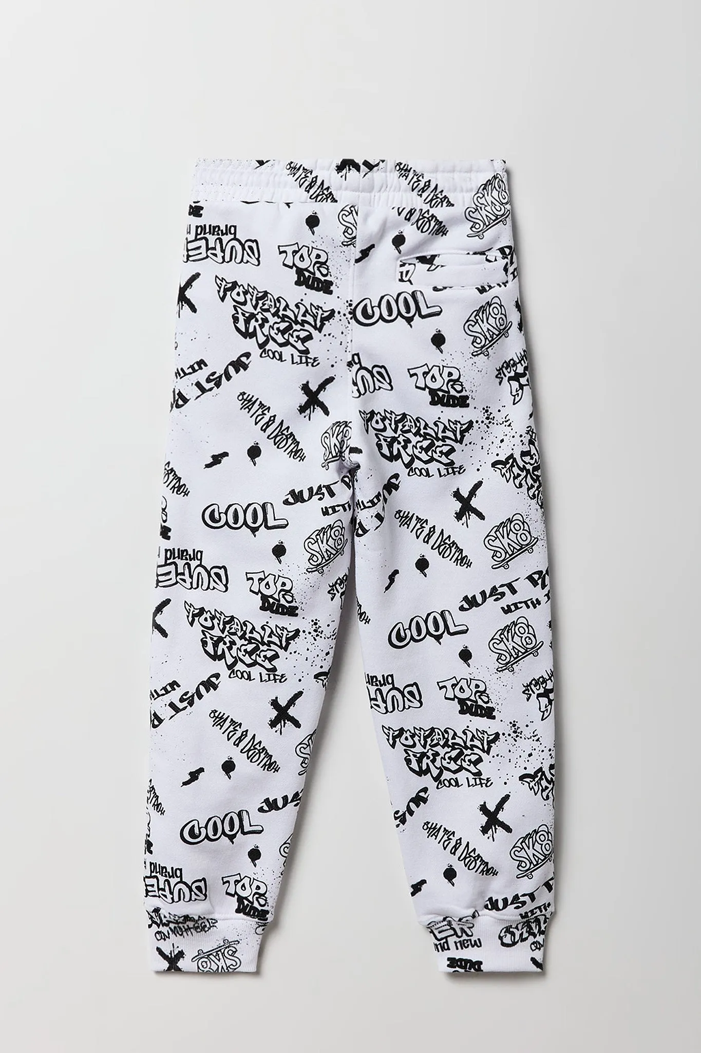 Kids Graffiti Skate Print Fleece Jogger