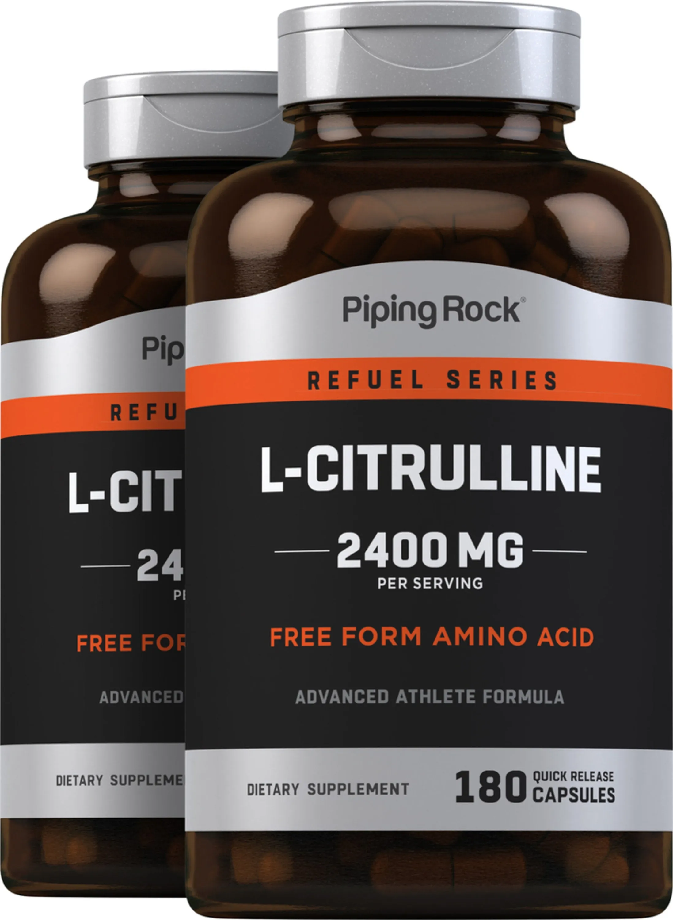 L-Citrulline, 2400 mg (per serving), 180 Quick Release Capsules, 2  Bottles