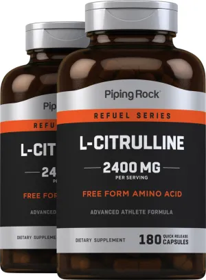 L-Citrulline, 2400 mg (per serving), 180 Quick Release Capsules, 2  Bottles