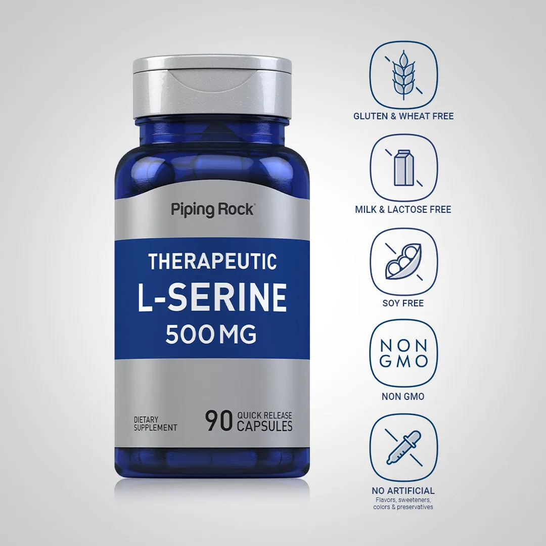 L-Serine, 500 mg, 90 Quick Release Capsules