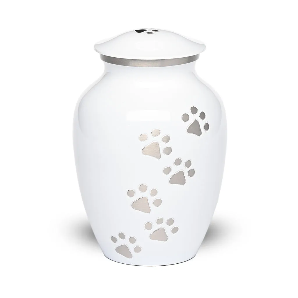 LARGE Brass Pet Urn - "Paws to Heaven"