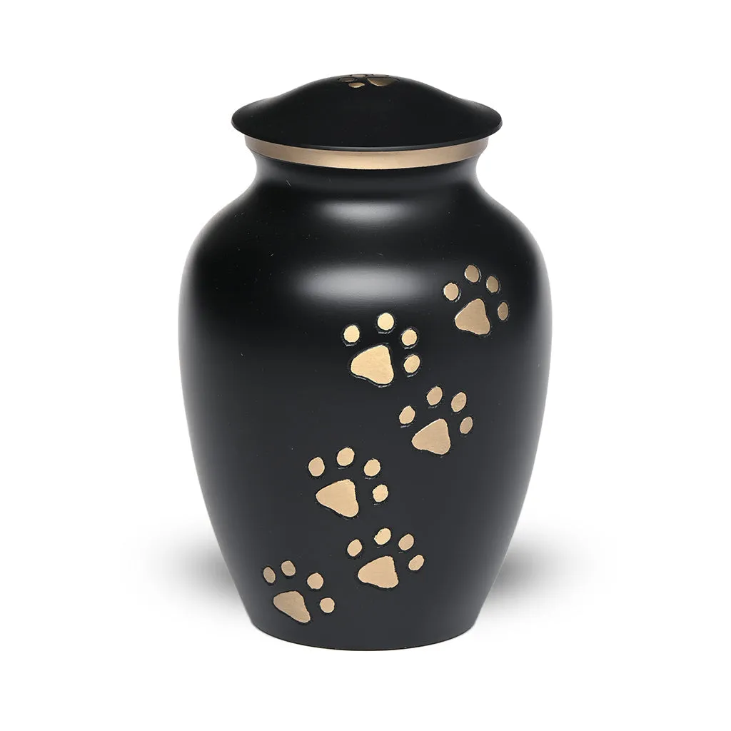 LARGE Brass Pet Urn - "Paws to Heaven"