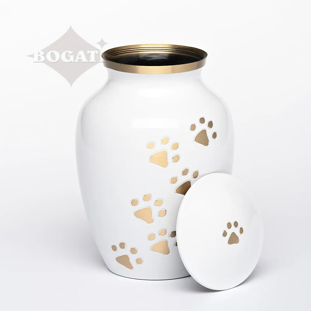 LARGE Brass Pet Urn - "Paws to Heaven"