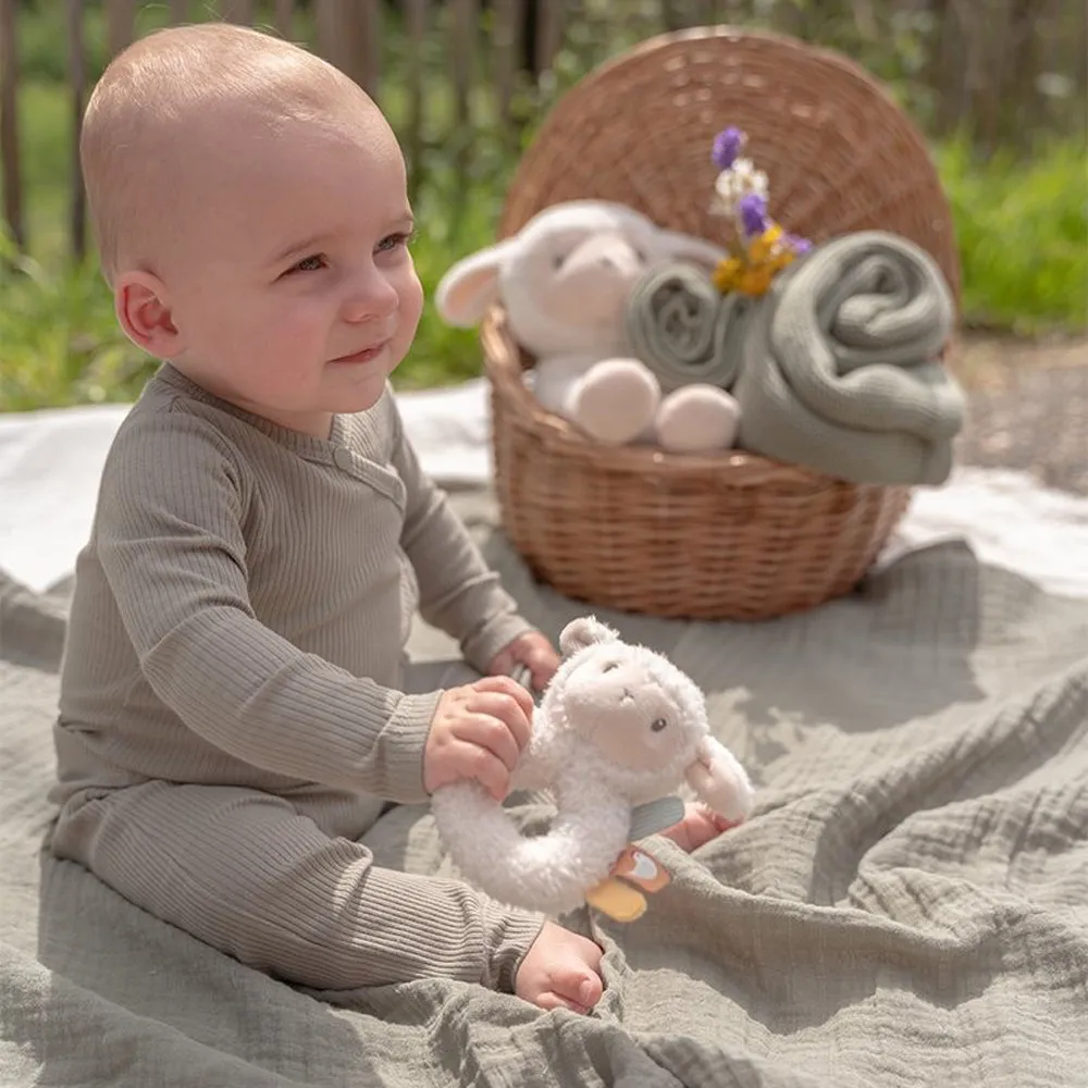 Little Dutch Little Farm Soft Ring Rattle Sheep