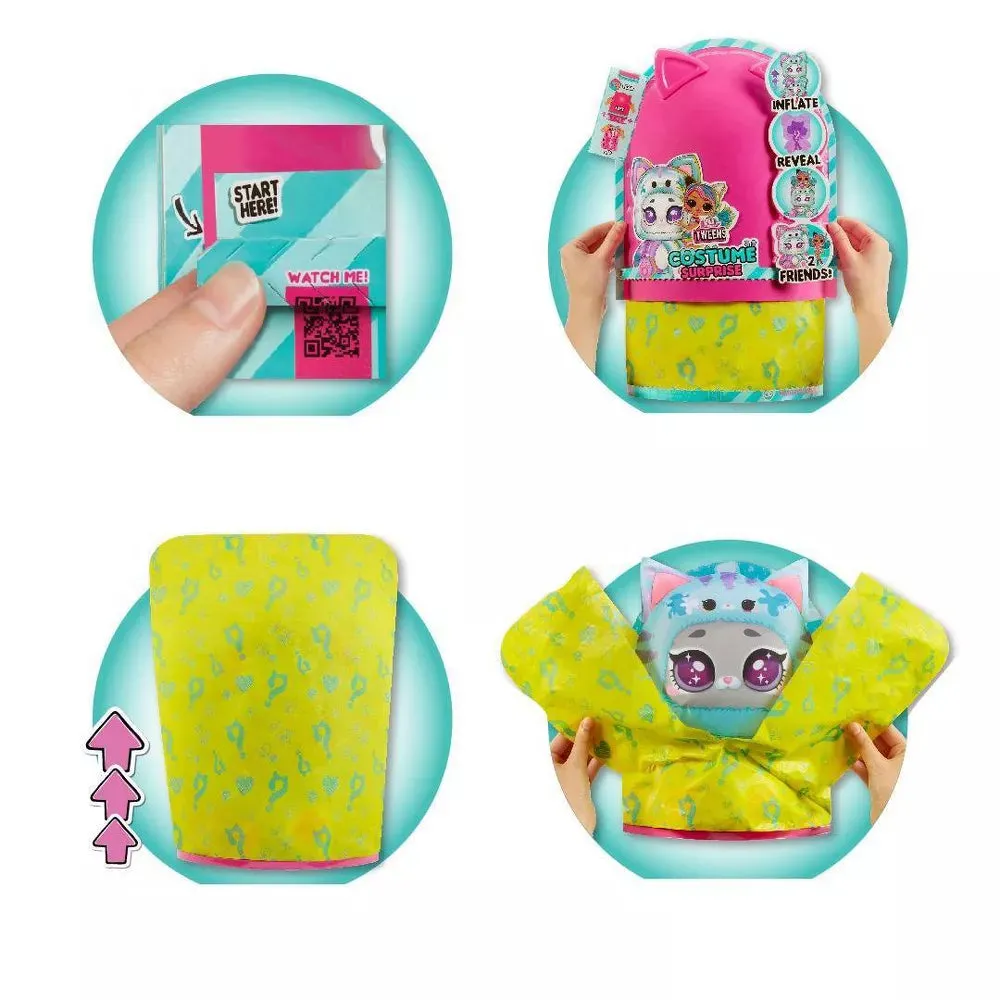 L.O.L. Surprise! Tweens Costume Surprise Emma Emo Fashion Doll with Inflatable Teal Kitty Costume and Multiple Surprises, Ages 4 