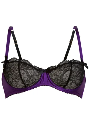Love While You May Purple Balcony Bra