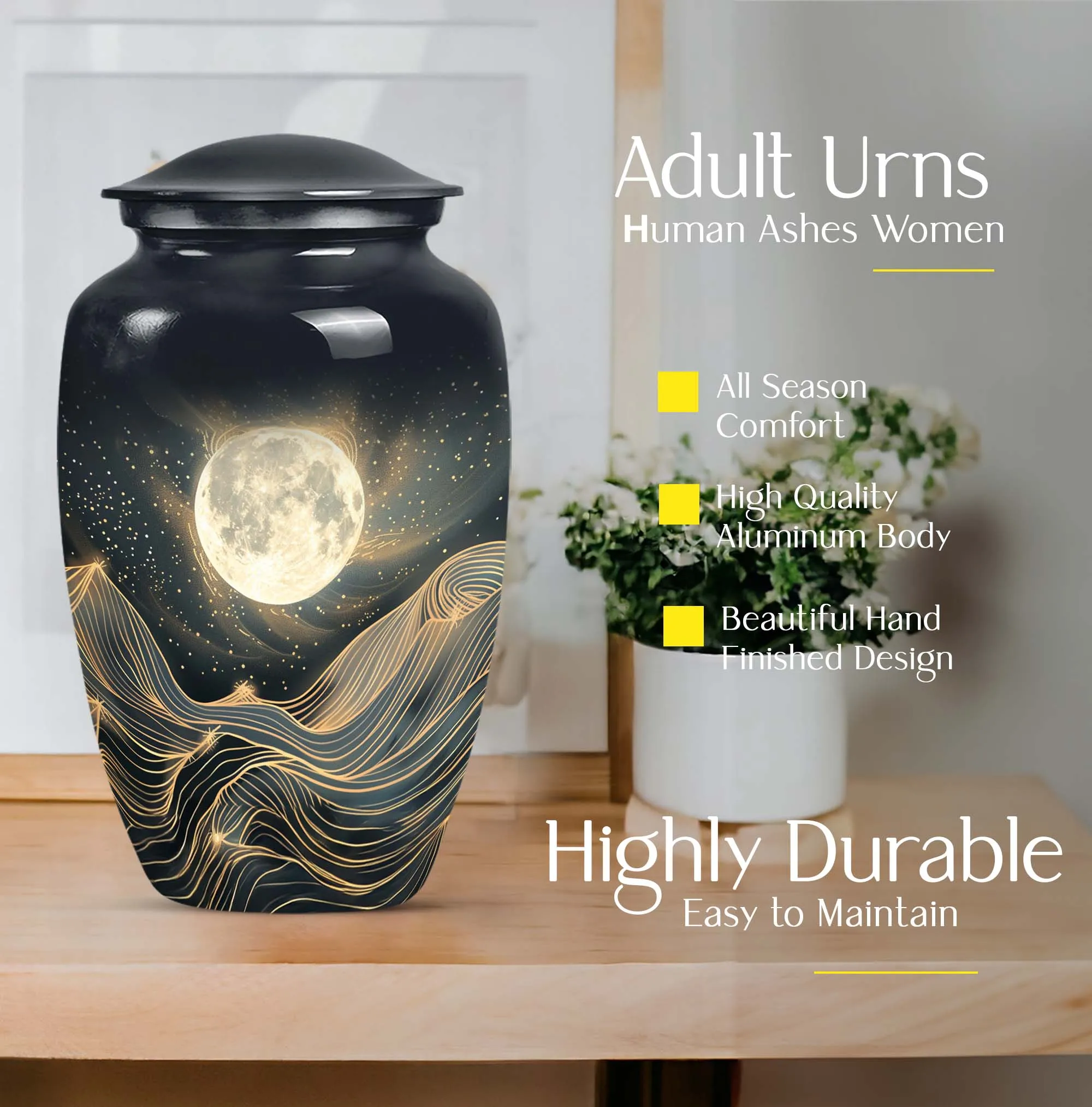 Lunar Homage - An Elegant And Lasting Memorial Urn