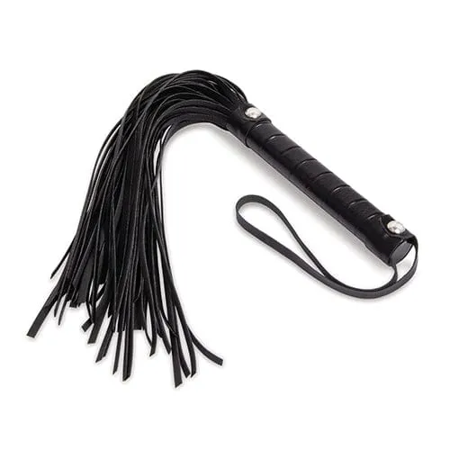 Lux Fetish - 4 Pc Bondage Strap and Flogger BDSM Kit (Black)