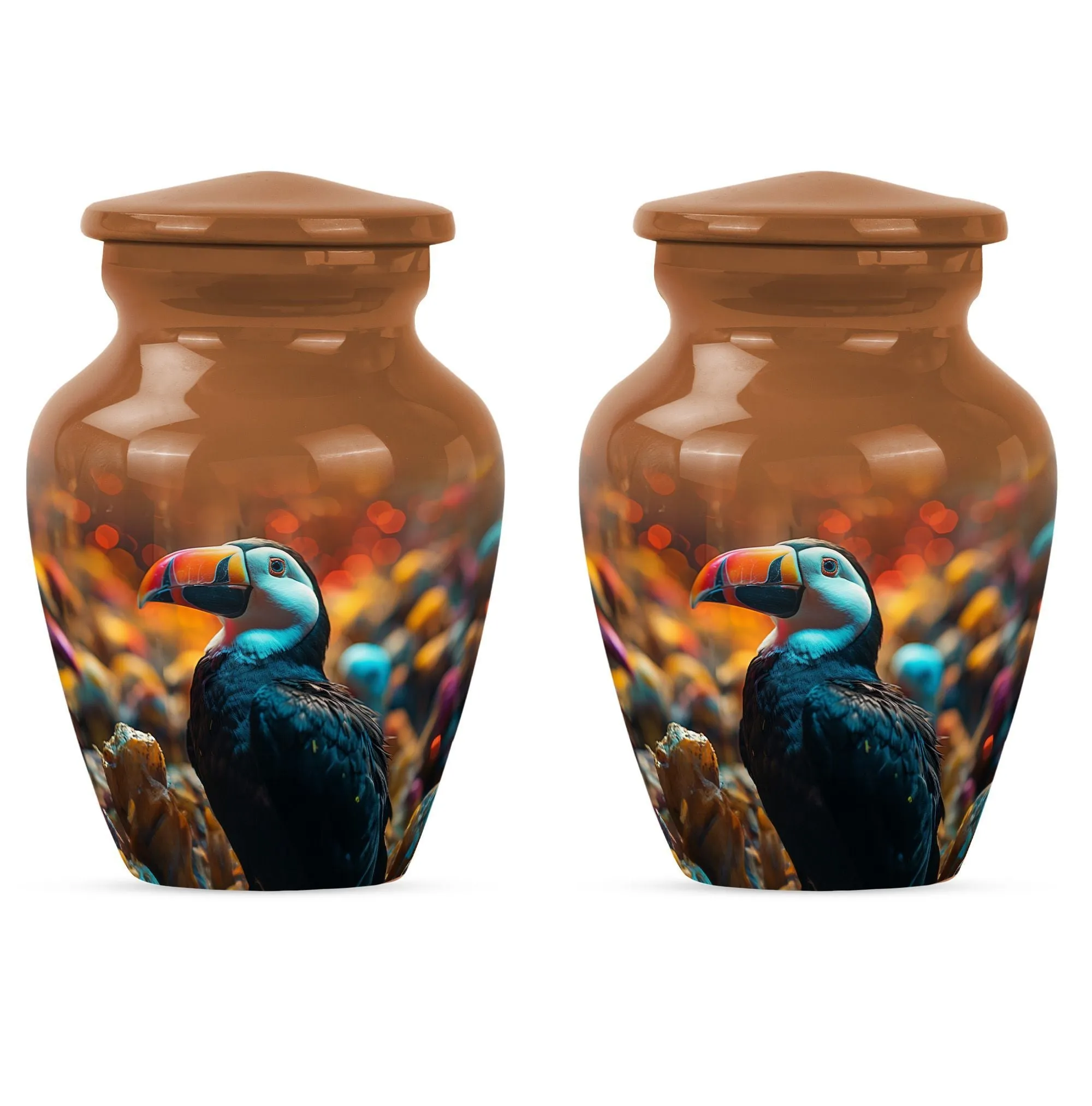 Luxury Toucans Urn: Premium Cremation Companion for Loved Ones