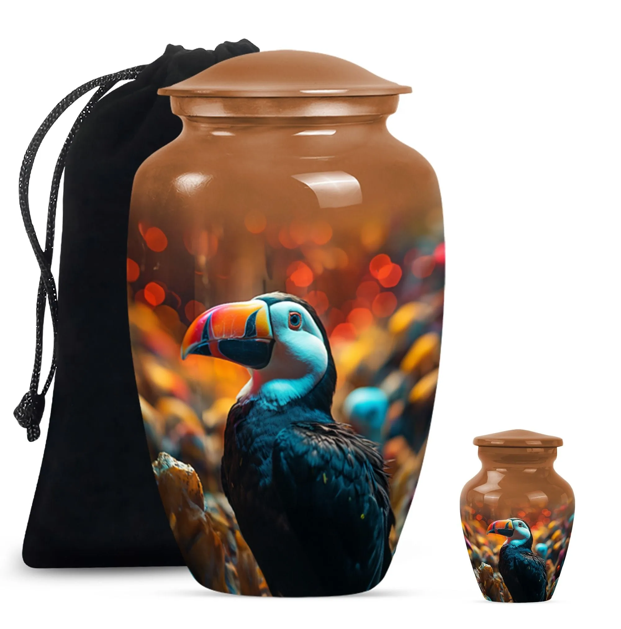 Luxury Toucans Urn: Premium Cremation Companion for Loved Ones