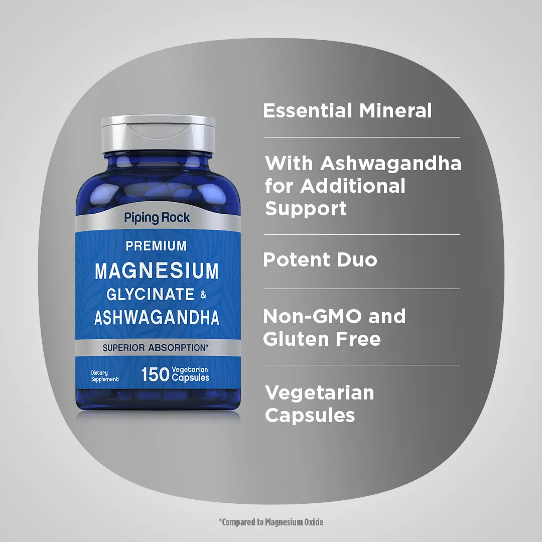 Magnesium Glycinate   Ashwagandha, 150 Vegetarian Capsules