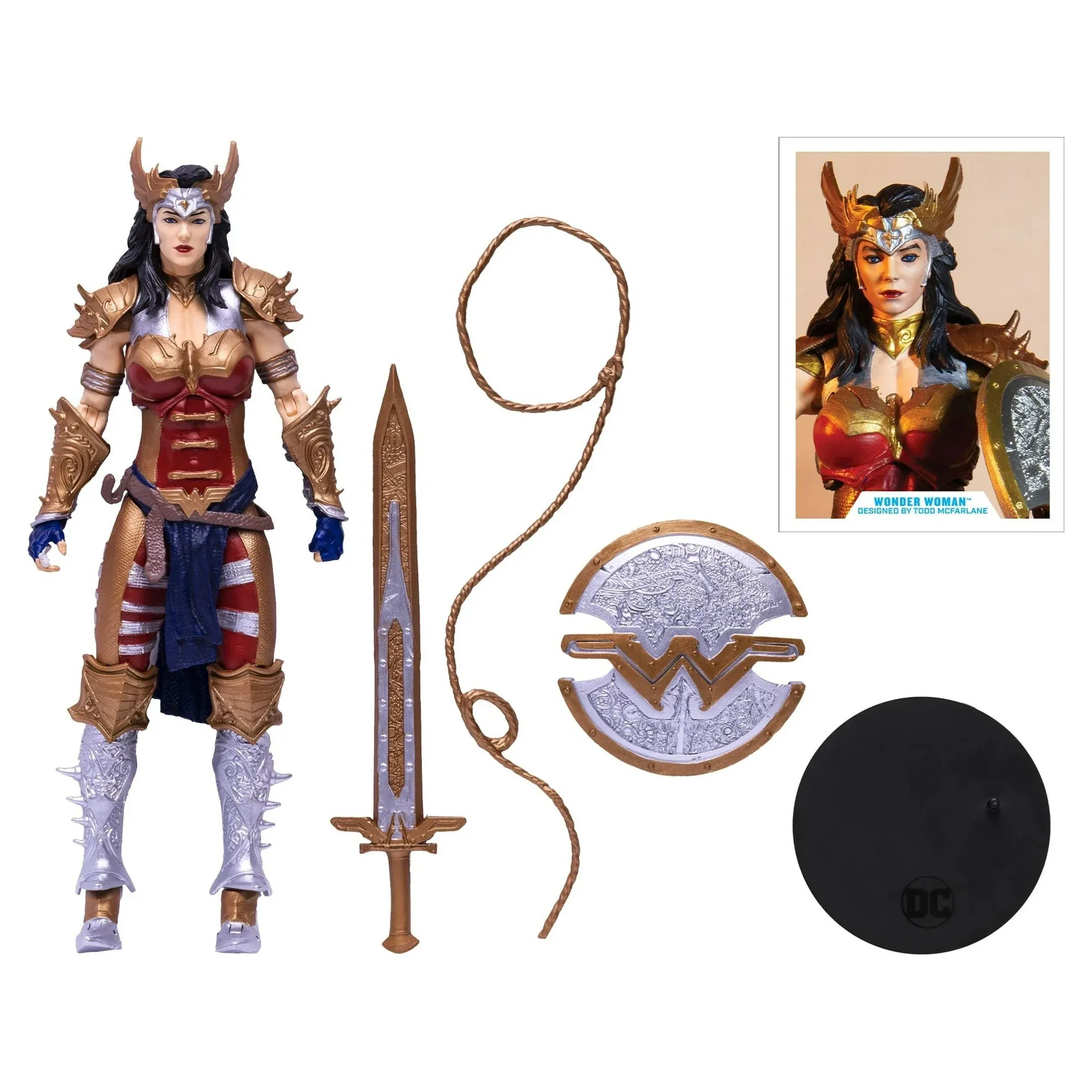 McFarlane Toys MF15181 DC Multiverse Wonder Woman by Todd McFarlane Gold Label 7-Inch Scale Action Figure