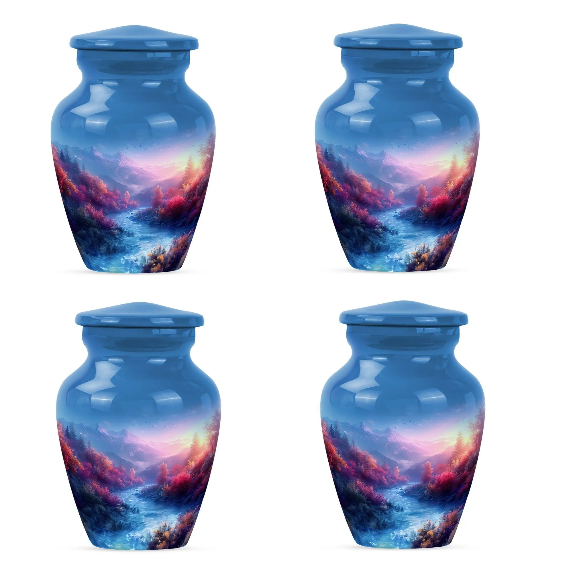 Medium Size Memorial Mountain Urn for Human Ashes Tribute