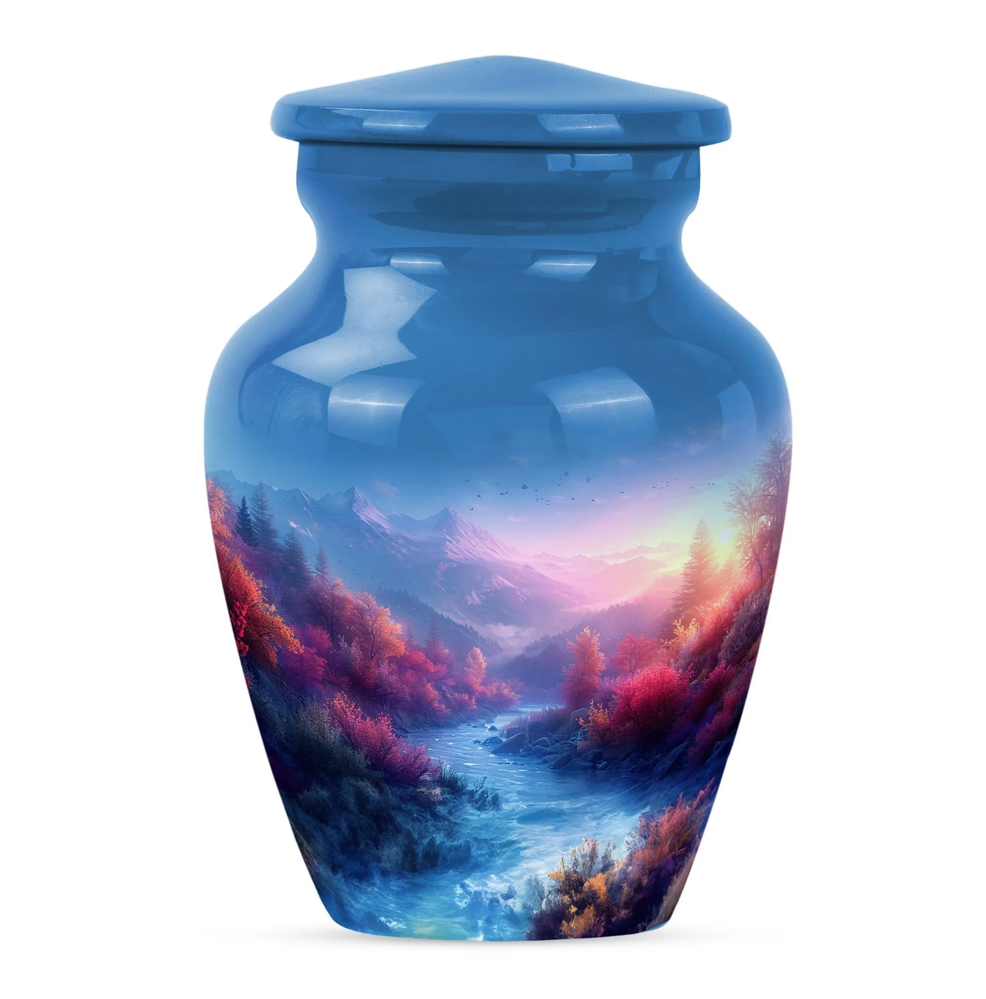 Medium Size Memorial Mountain Urn for Human Ashes Tribute