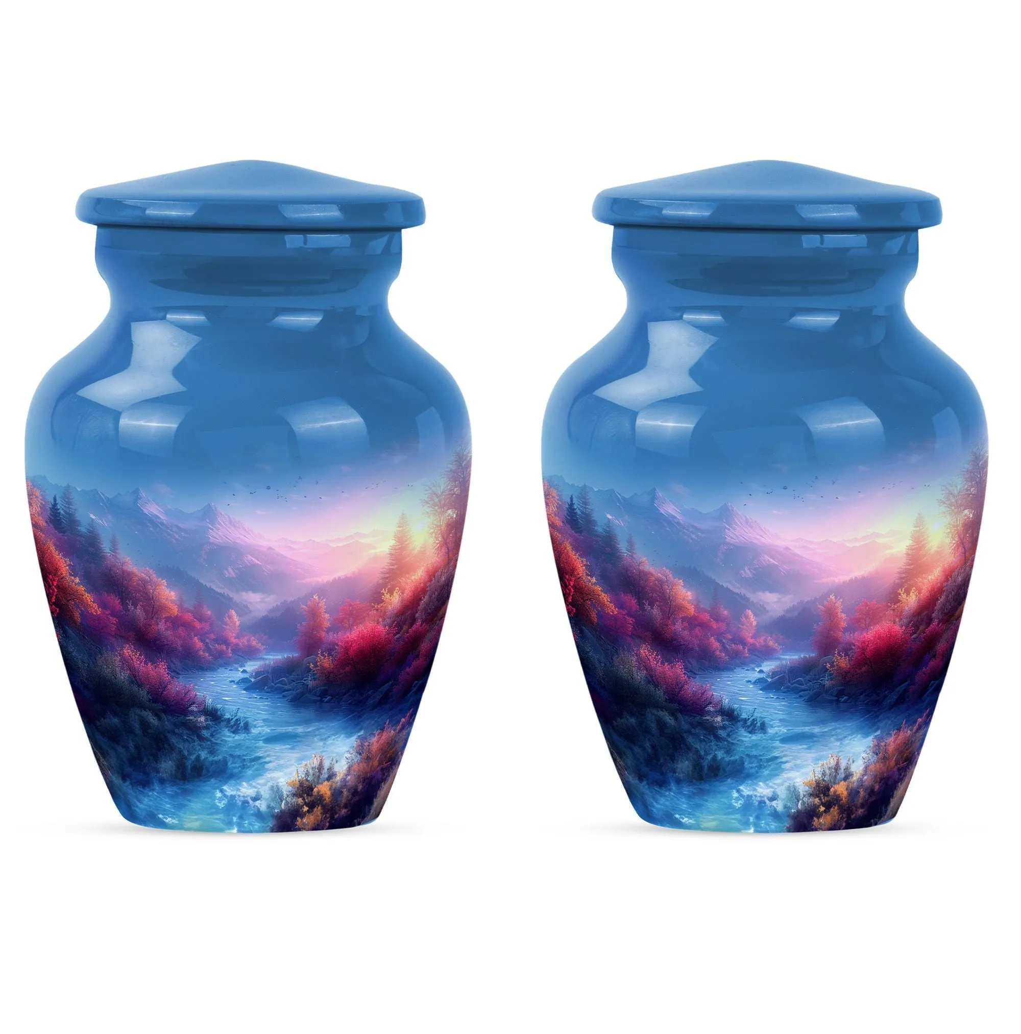 Medium Size Memorial Mountain Urn for Human Ashes Tribute
