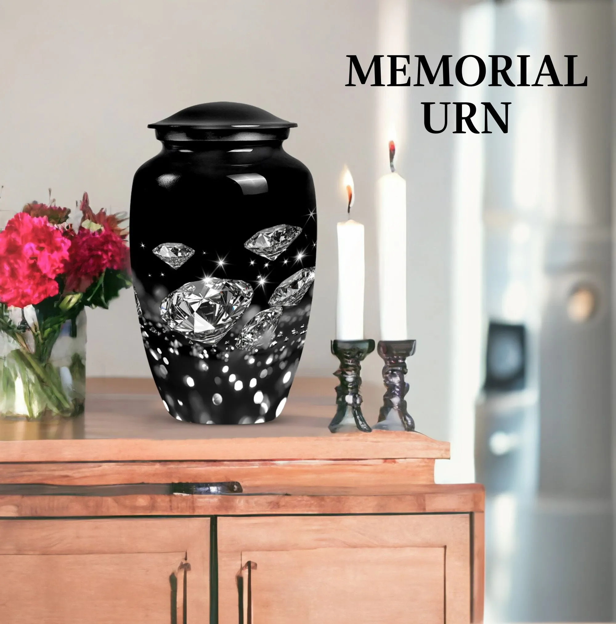 Memorial Diamond Urn: Large, Elegant Burial Companion