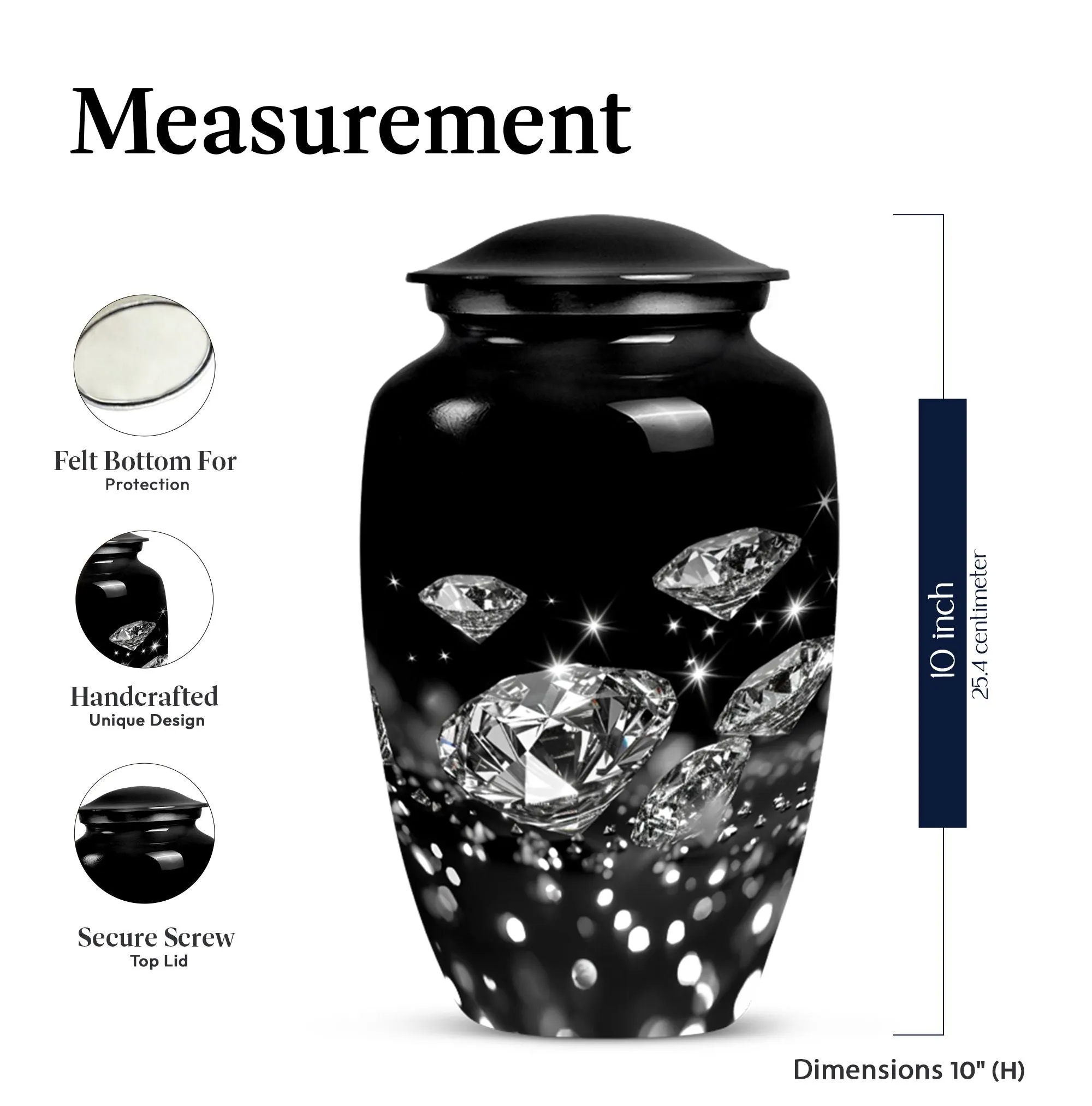 Memorial Diamond Urn: Large, Elegant Burial Companion