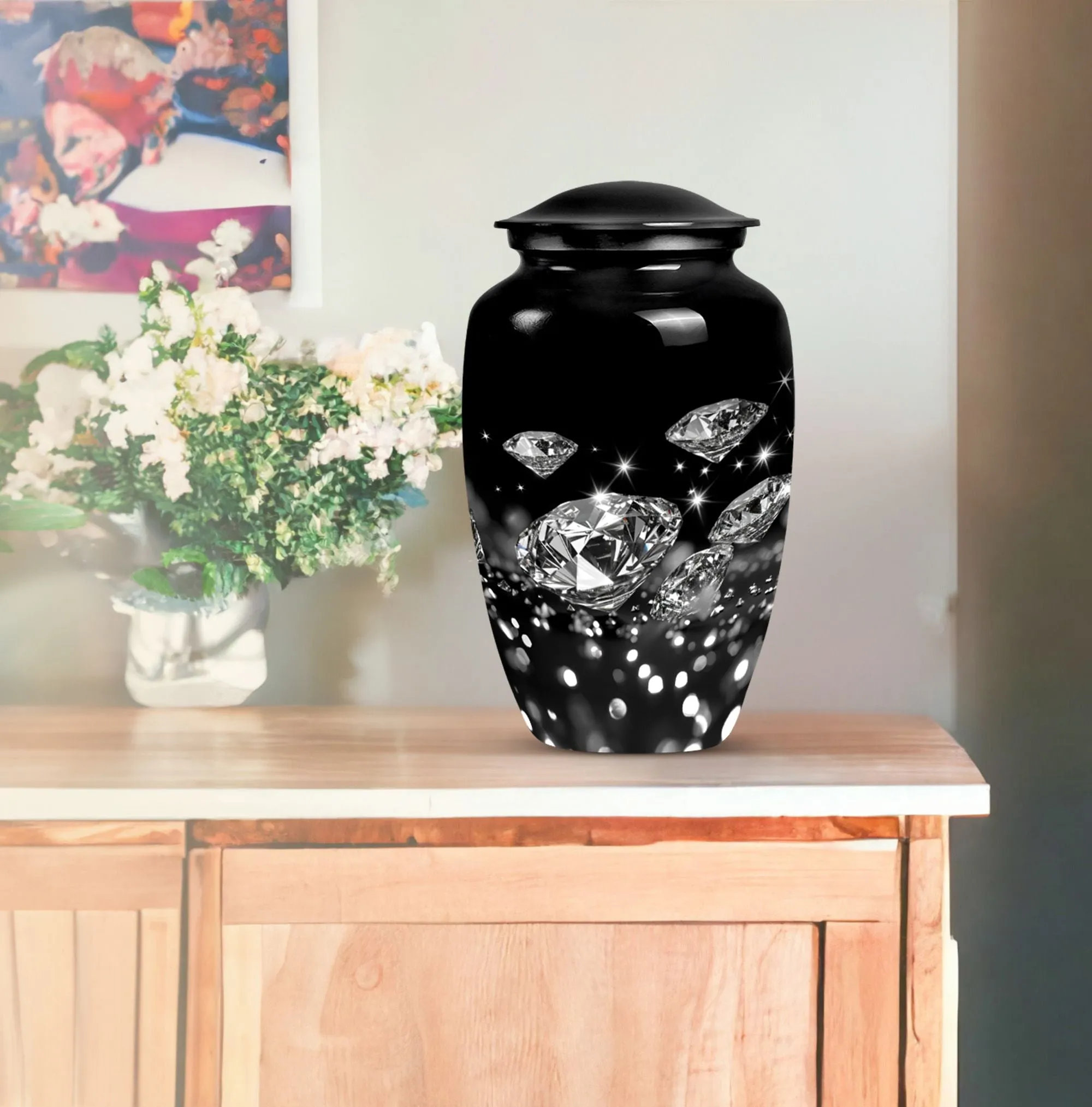 Memorial Diamond Urn: Large, Elegant Burial Companion