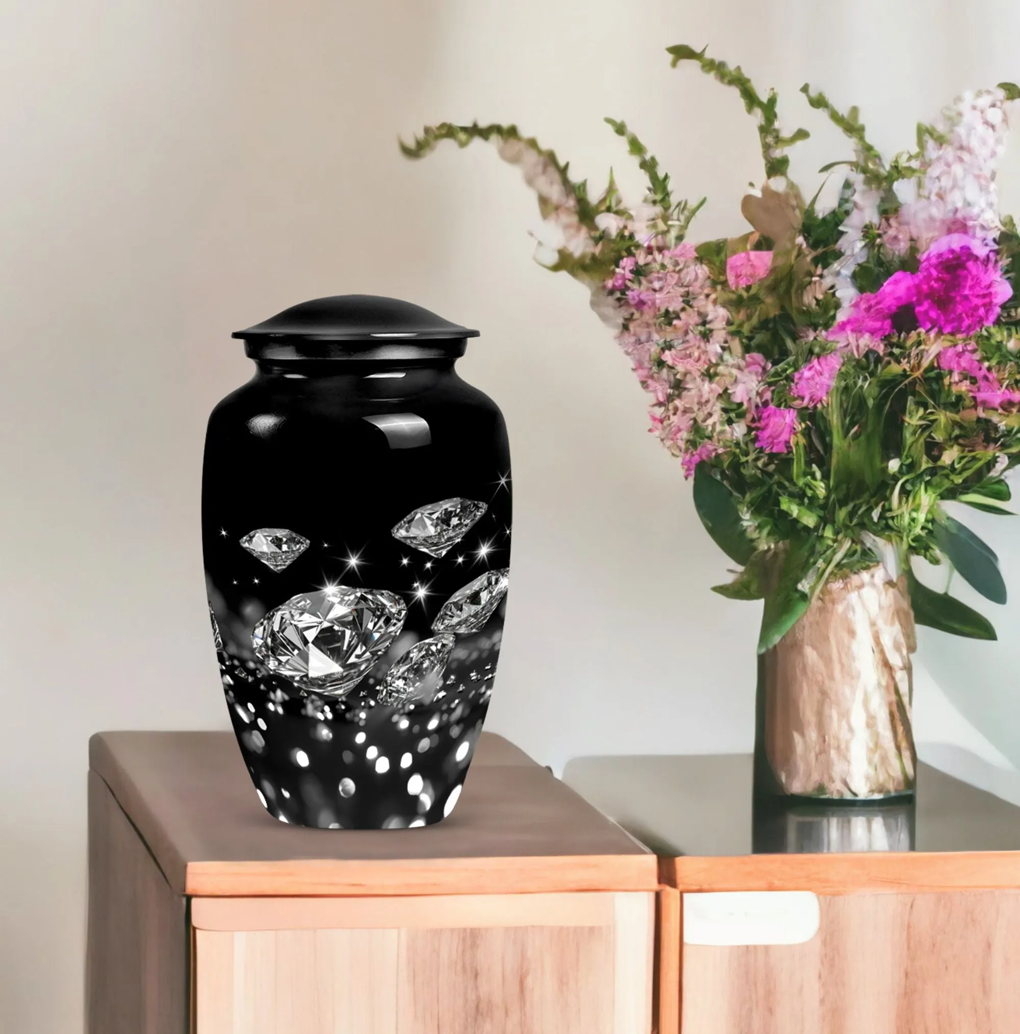 Memorial Diamond Urn: Large, Elegant Burial Companion