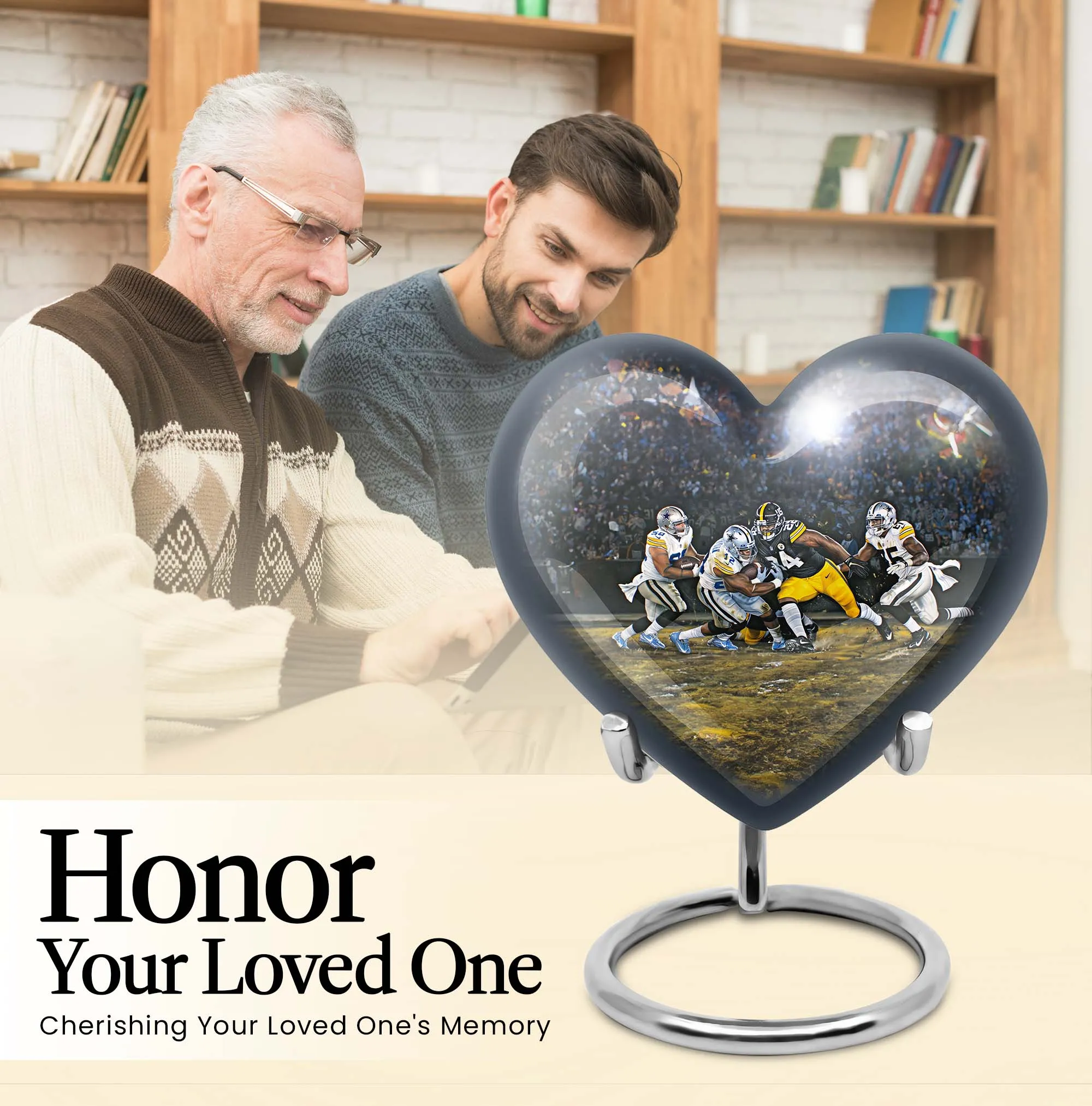 Memorial Essence: Footboll Enhanced Burial Ashes Repository Urn