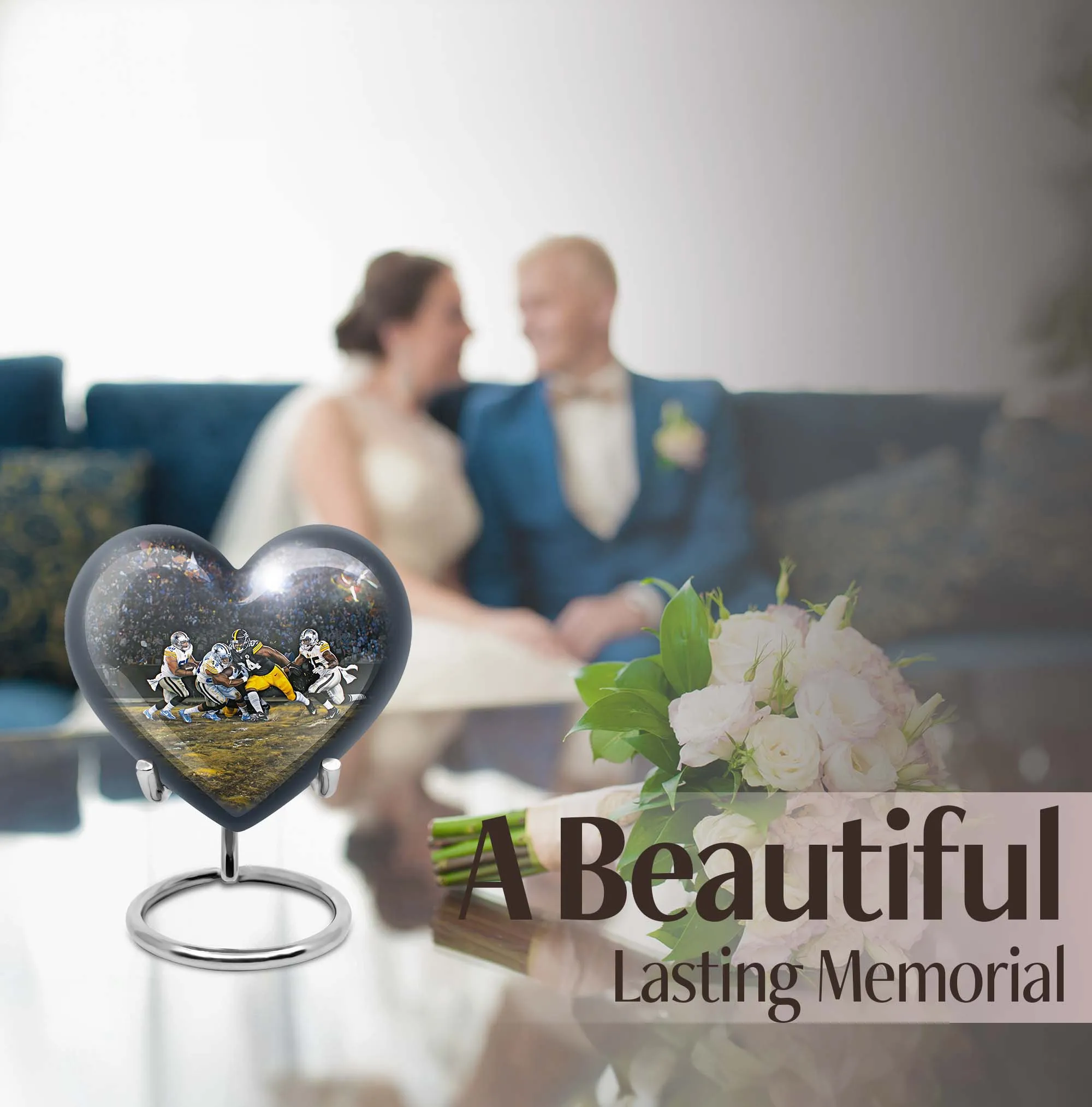 Memorial Essence: Footboll Enhanced Burial Ashes Repository Urn