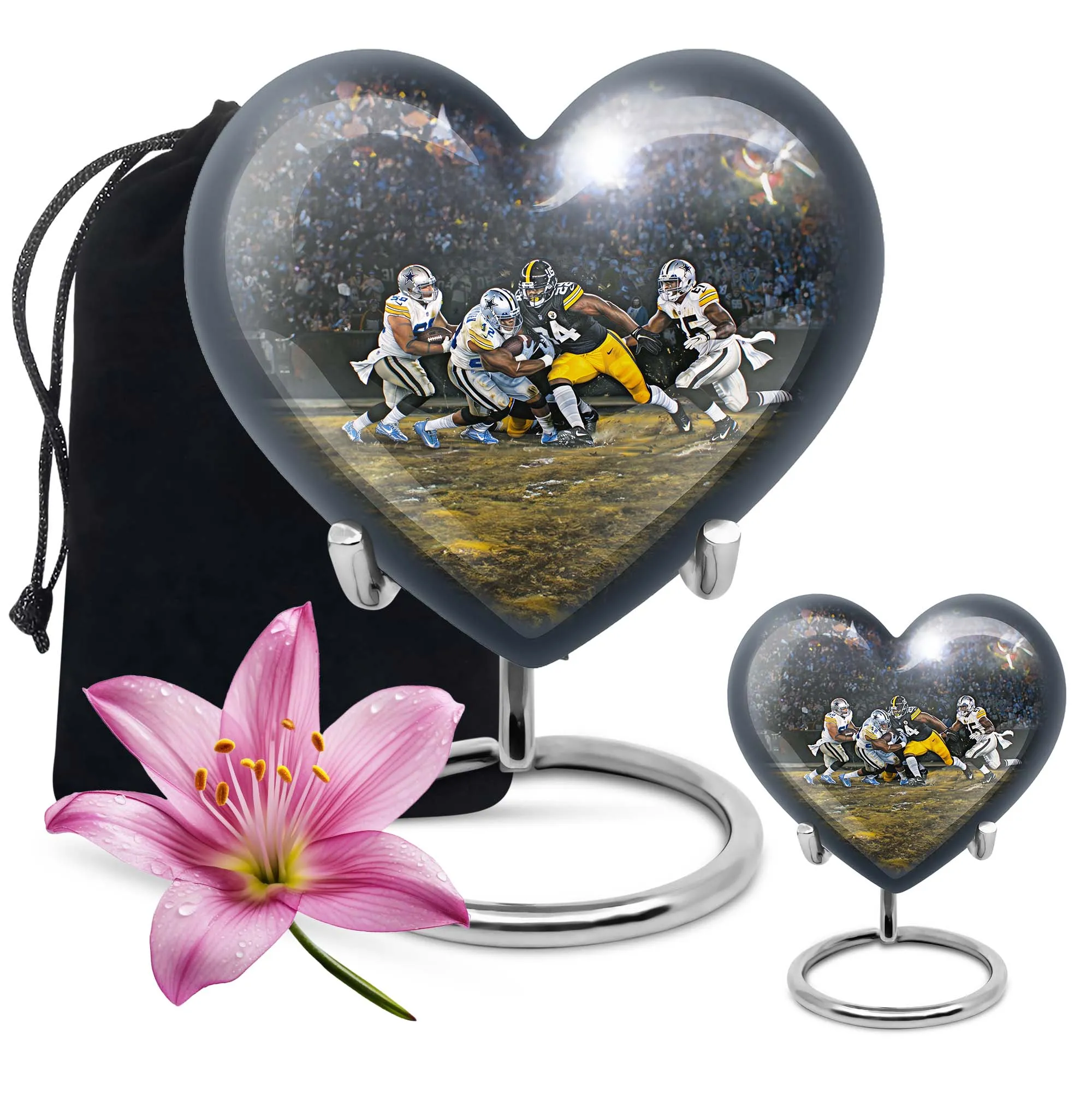 Memorial Essence: Footboll Enhanced Burial Ashes Repository Urn