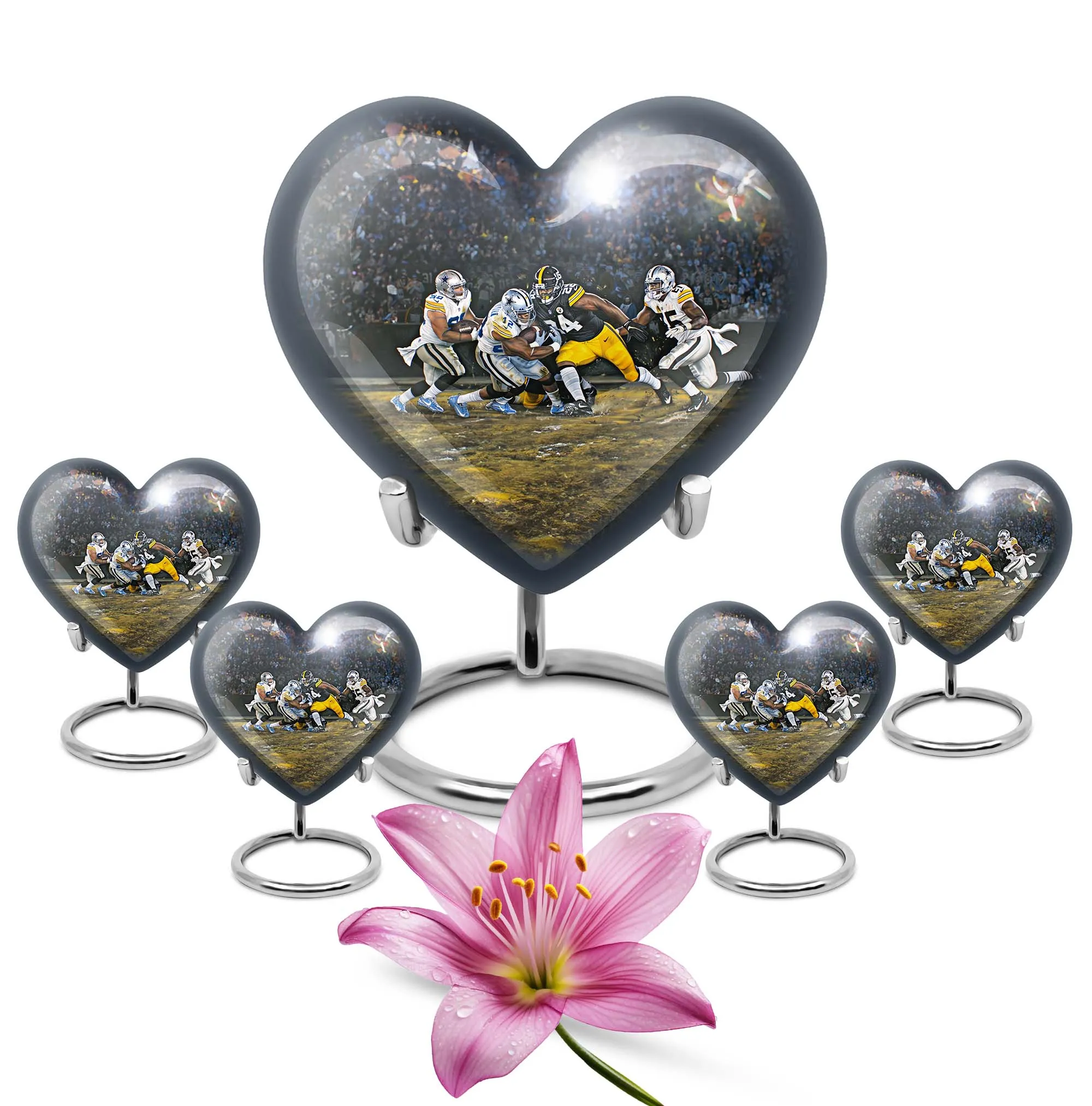 Memorial Essence: Footboll Enhanced Burial Ashes Repository Urn