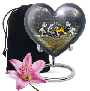Memorial Essence: Footboll Enhanced Burial Ashes Repository Urn