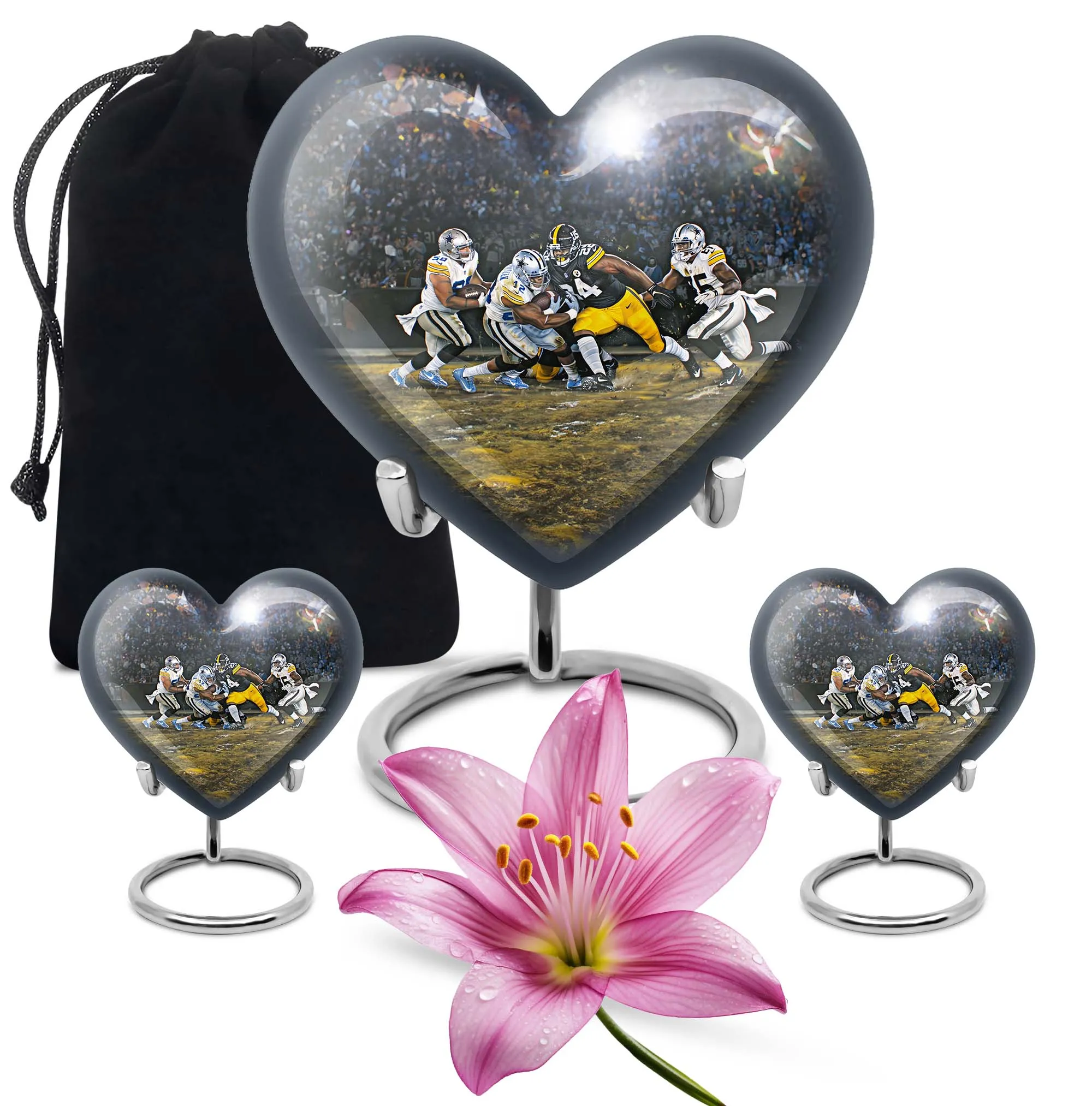 Memorial Essence: Footboll Enhanced Burial Ashes Repository Urn