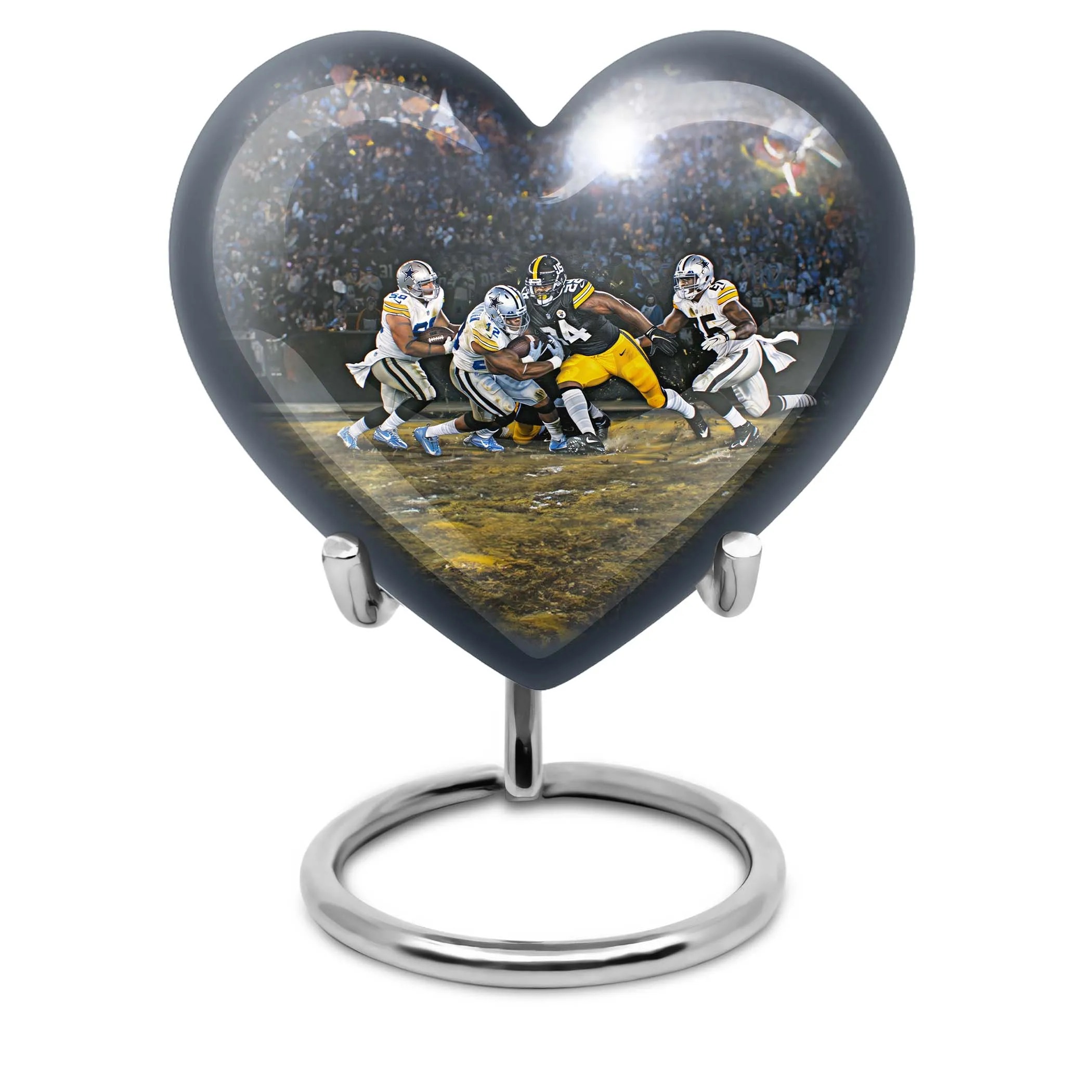 Memorial Essence: Footboll Enhanced Burial Ashes Repository Urn
