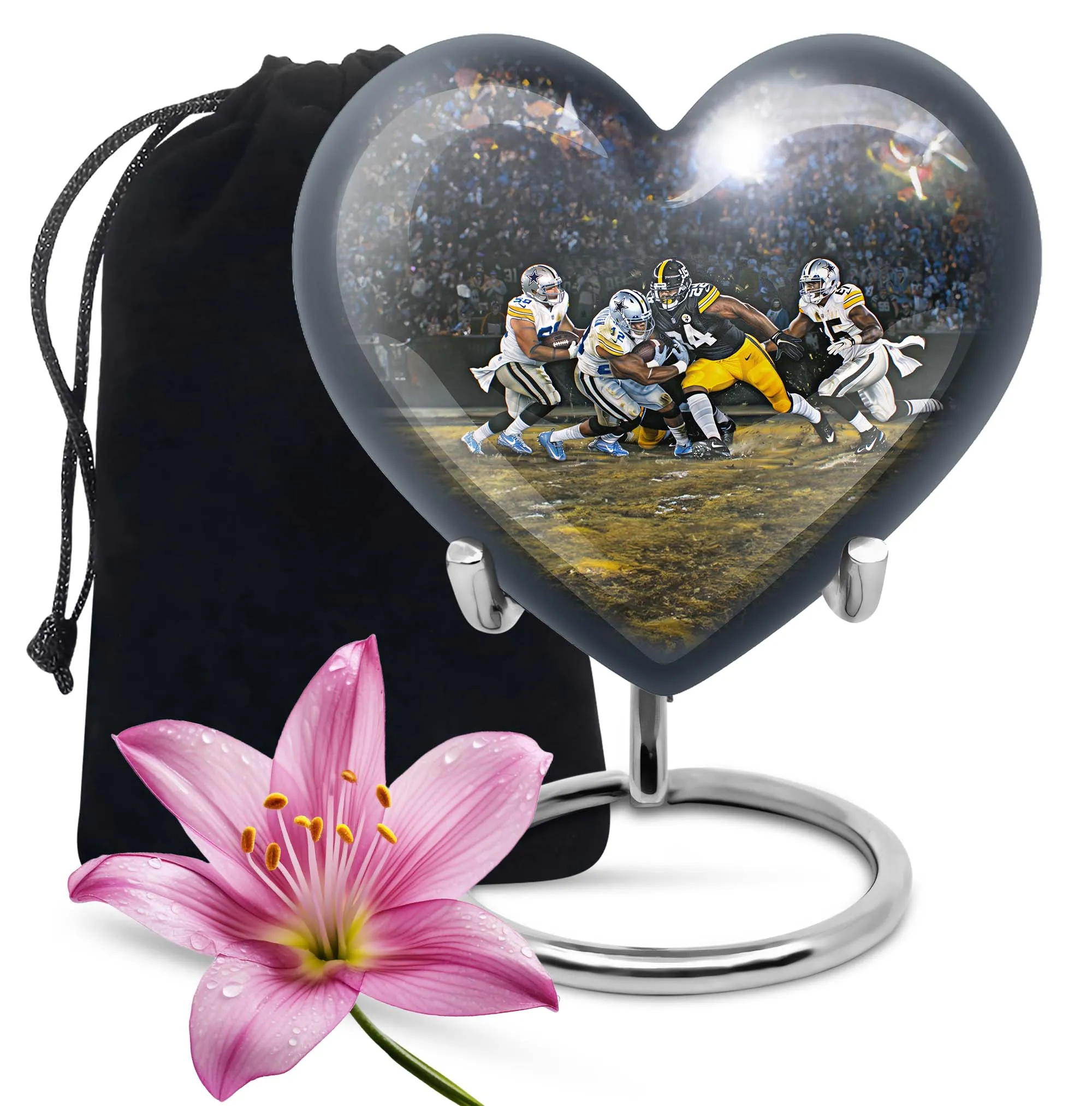 Memorial Essence: Footboll Enhanced Burial Ashes Repository Urn