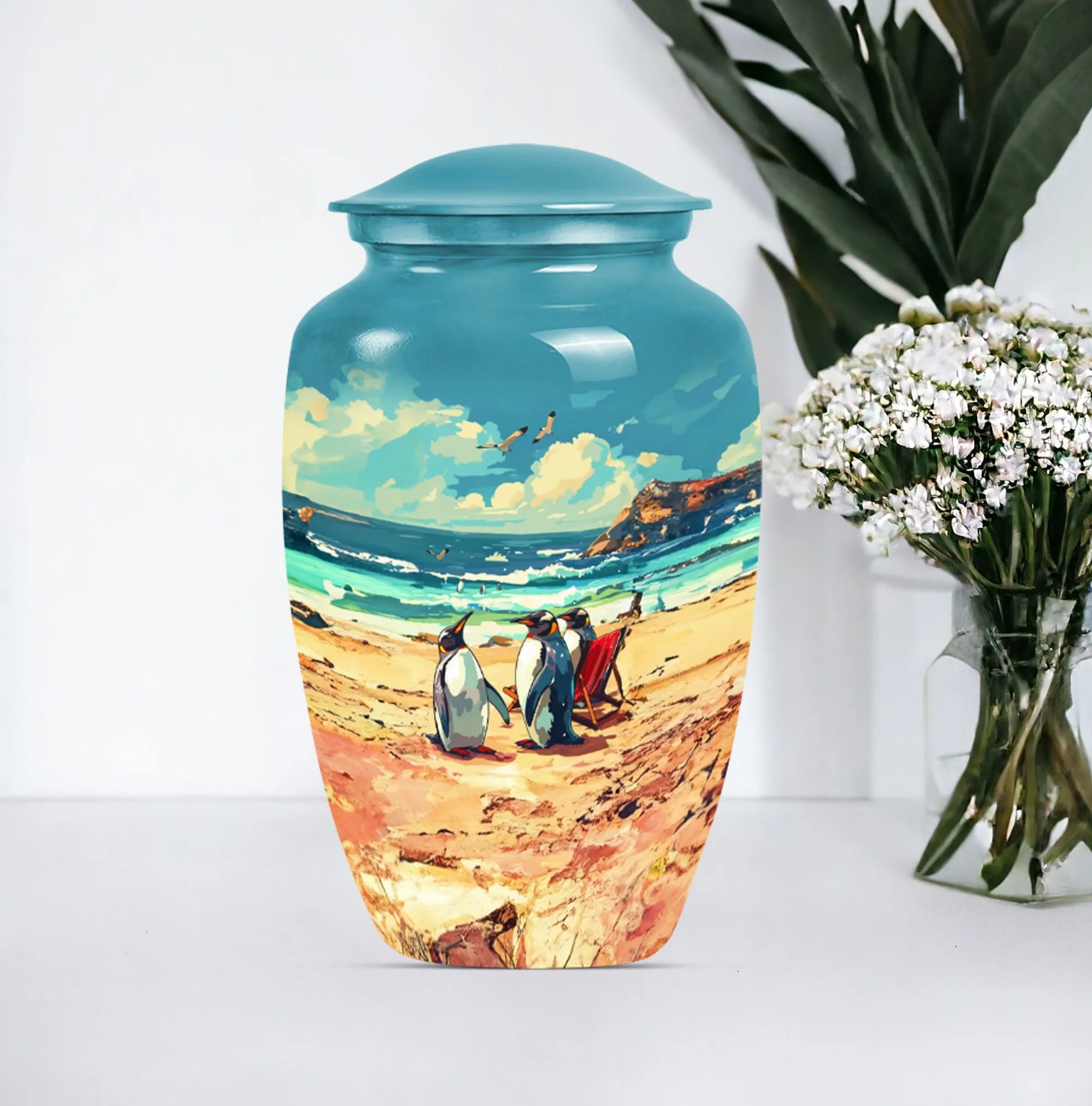 Memories Penguin Urn, Comforting Shelter for Dad's Remains