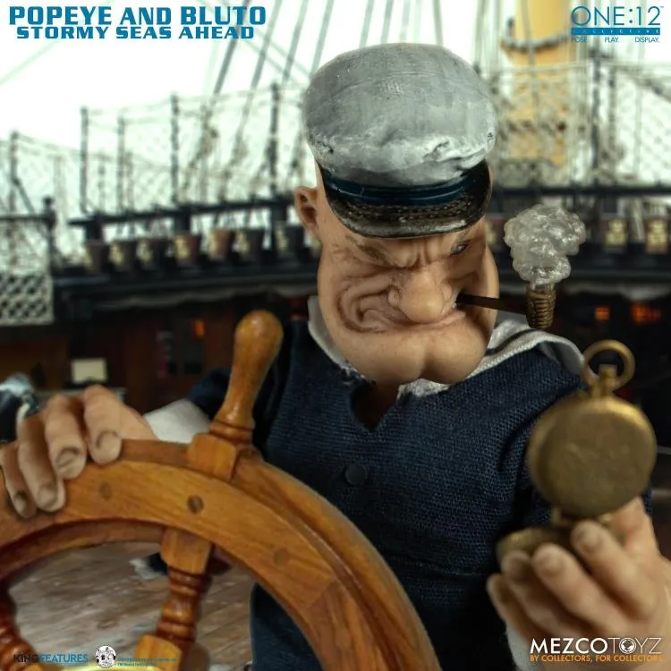Mezco Toyz ONE:12 Collective: Popeye & Bluto: Stormy Seas Ahead Deluxe Box Set Action Figure
